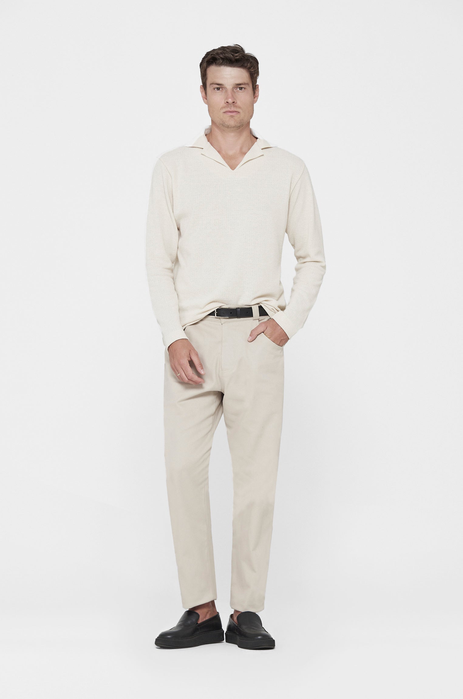 Manga Longa Polo Gola Cubana Heritage Off