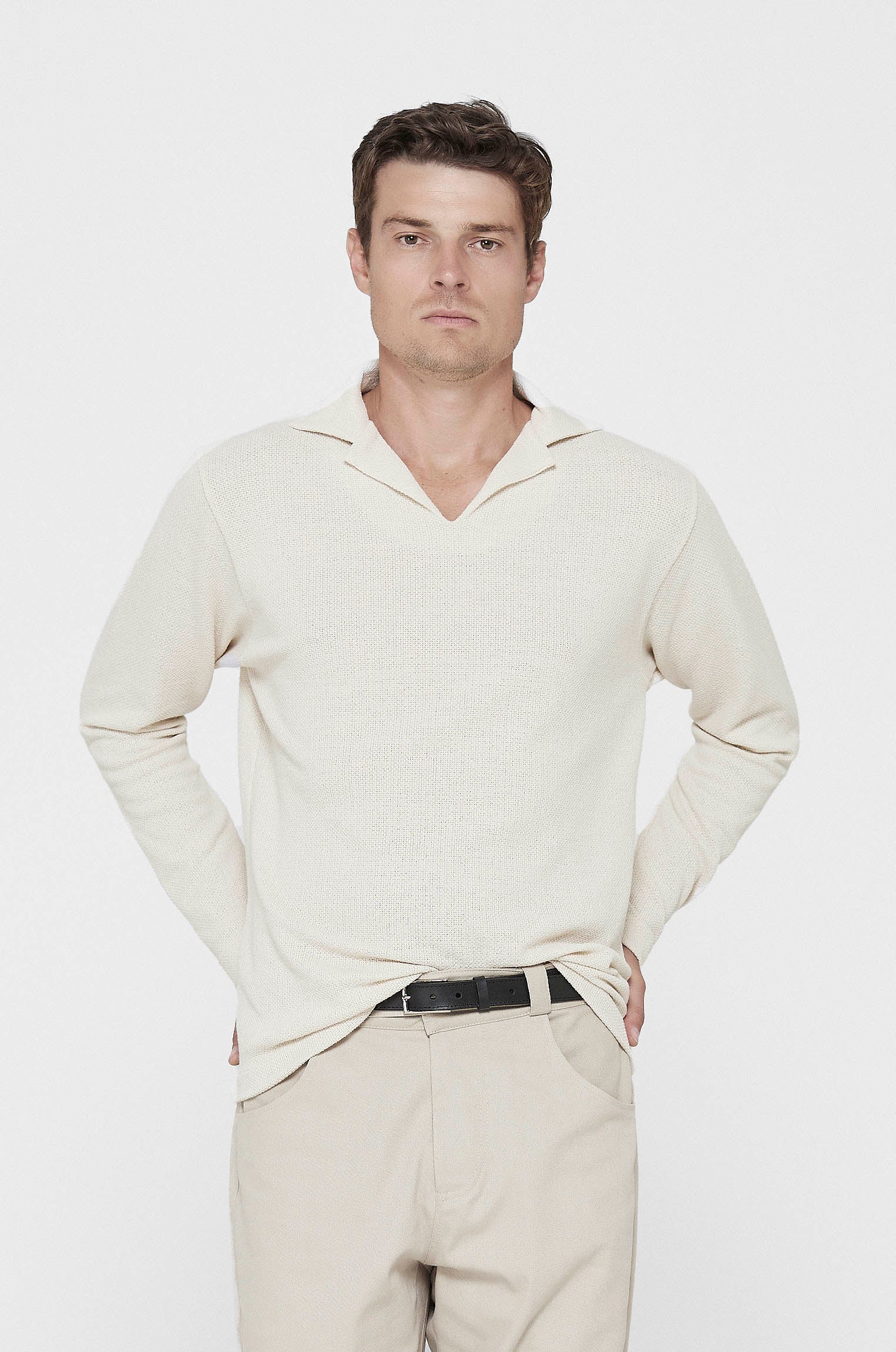 Manga Longa Polo Gola Cubana Heritage Off