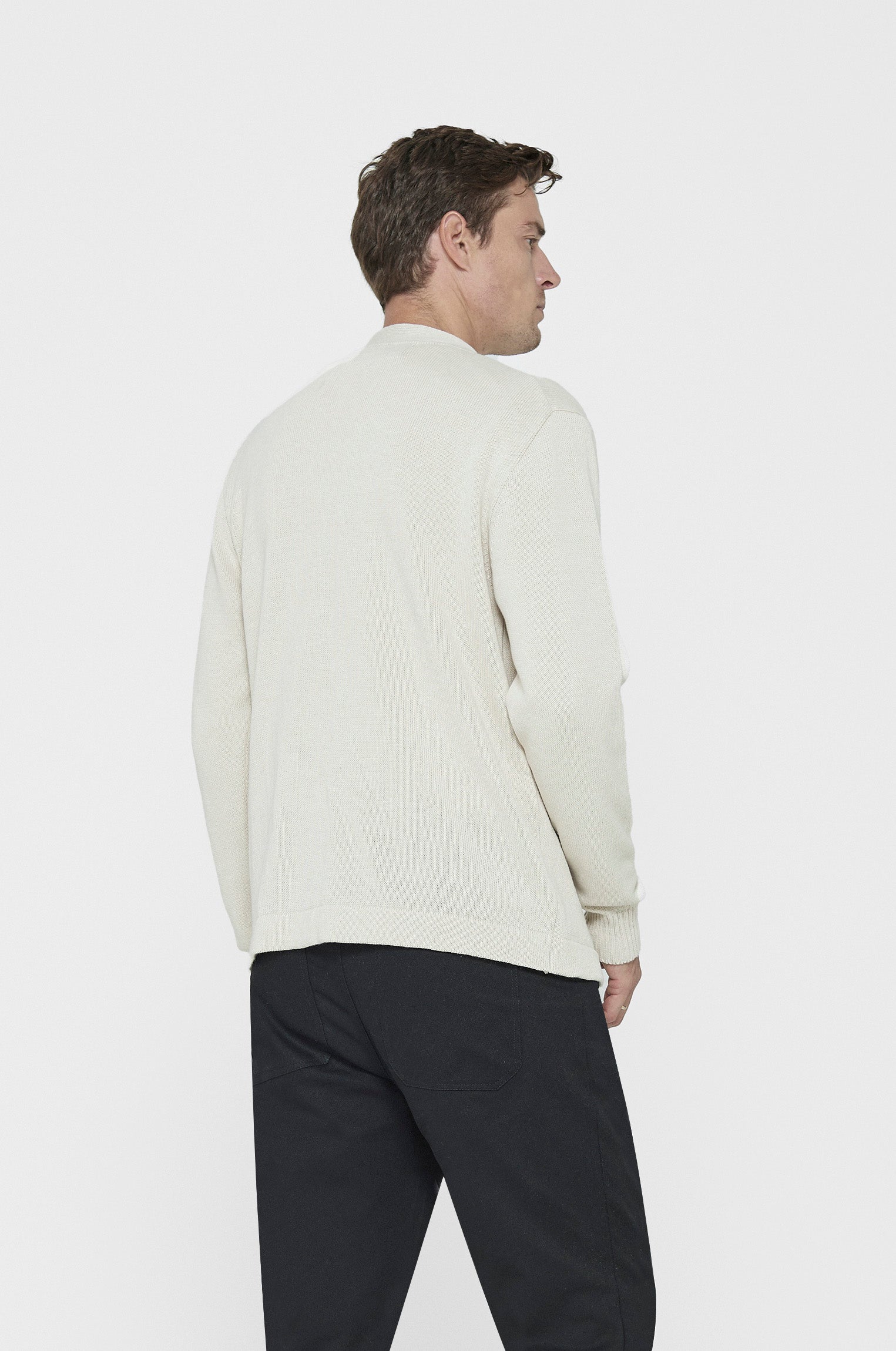 Cardigã Trico Minimalista Off