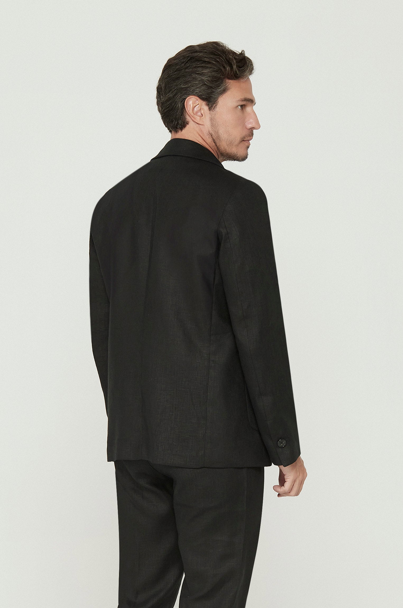 Blazer Minimalista 100% Linho Preto