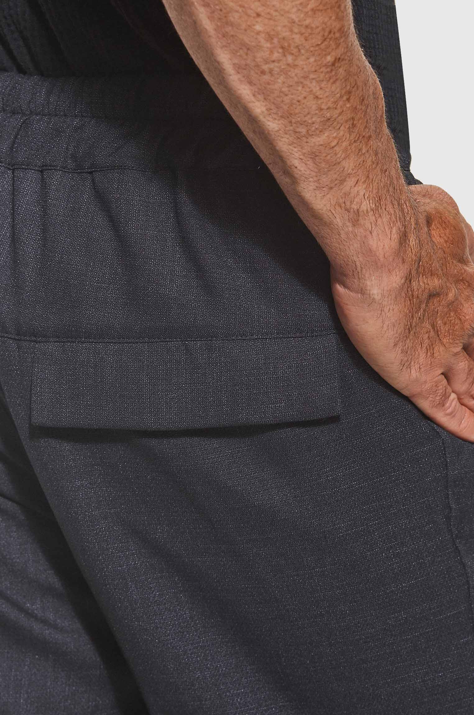 Calça Alfaiataria Jogger Padrão Azul Marinho