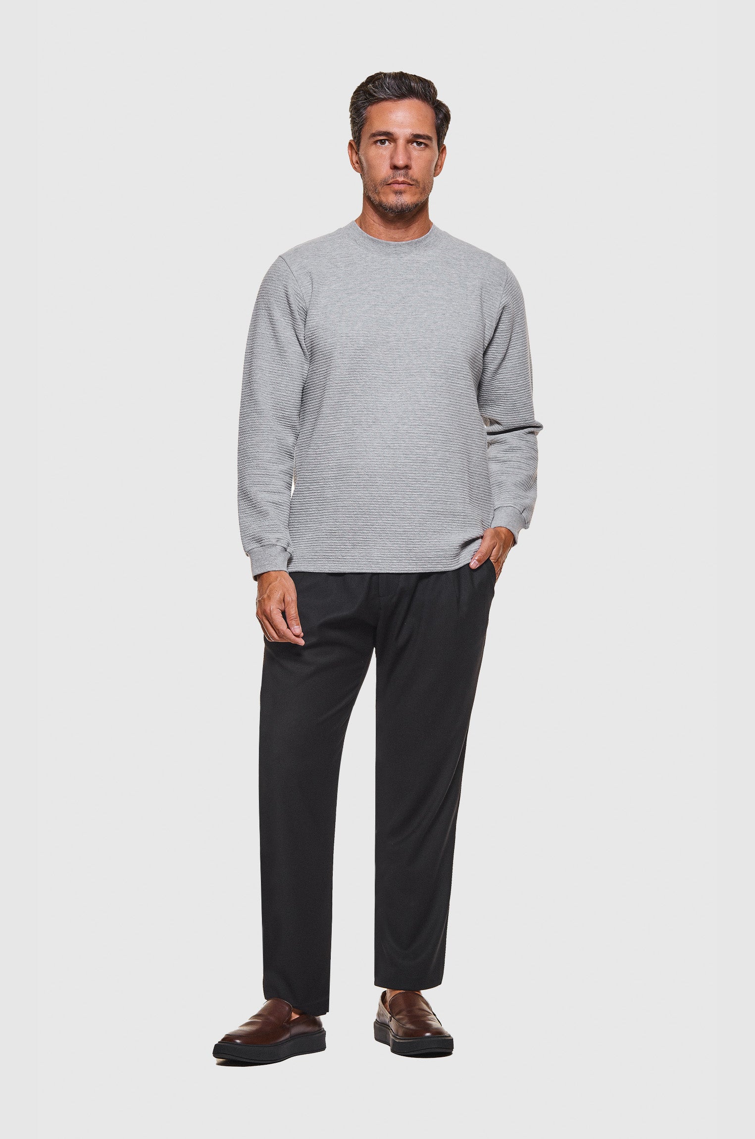 Moletom Sanfonado Cinza