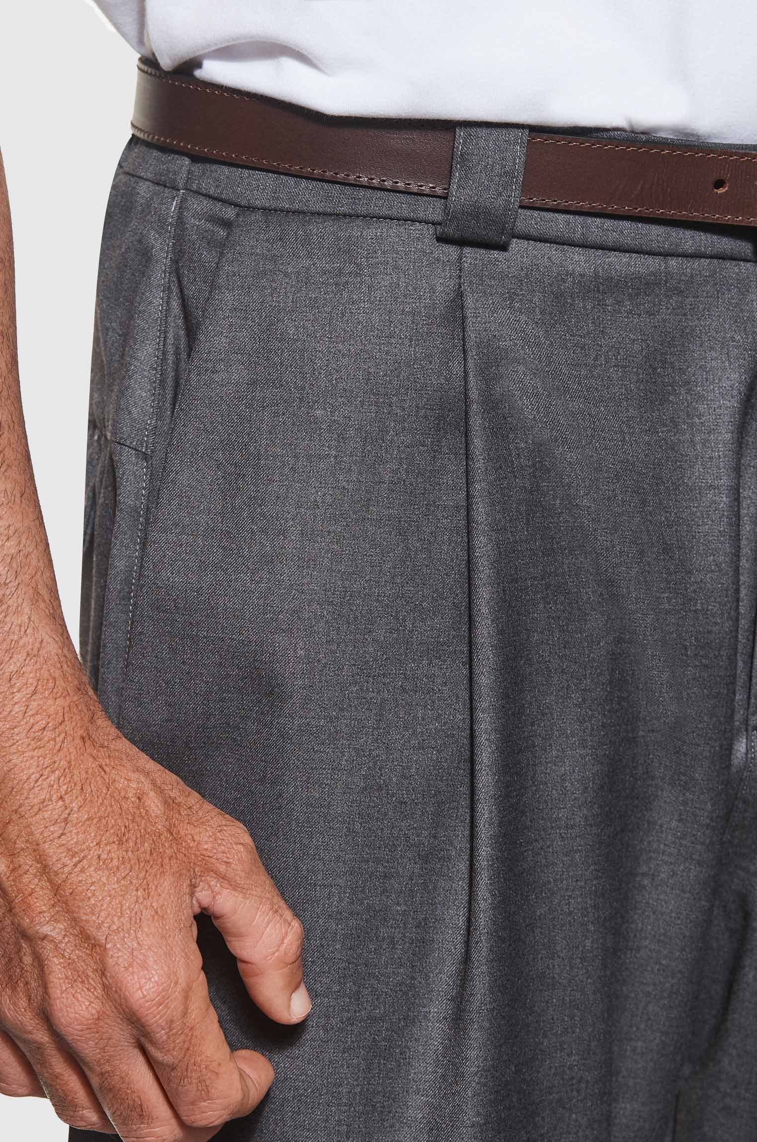 Bermuda Pregas Alfaiataria Chumbo