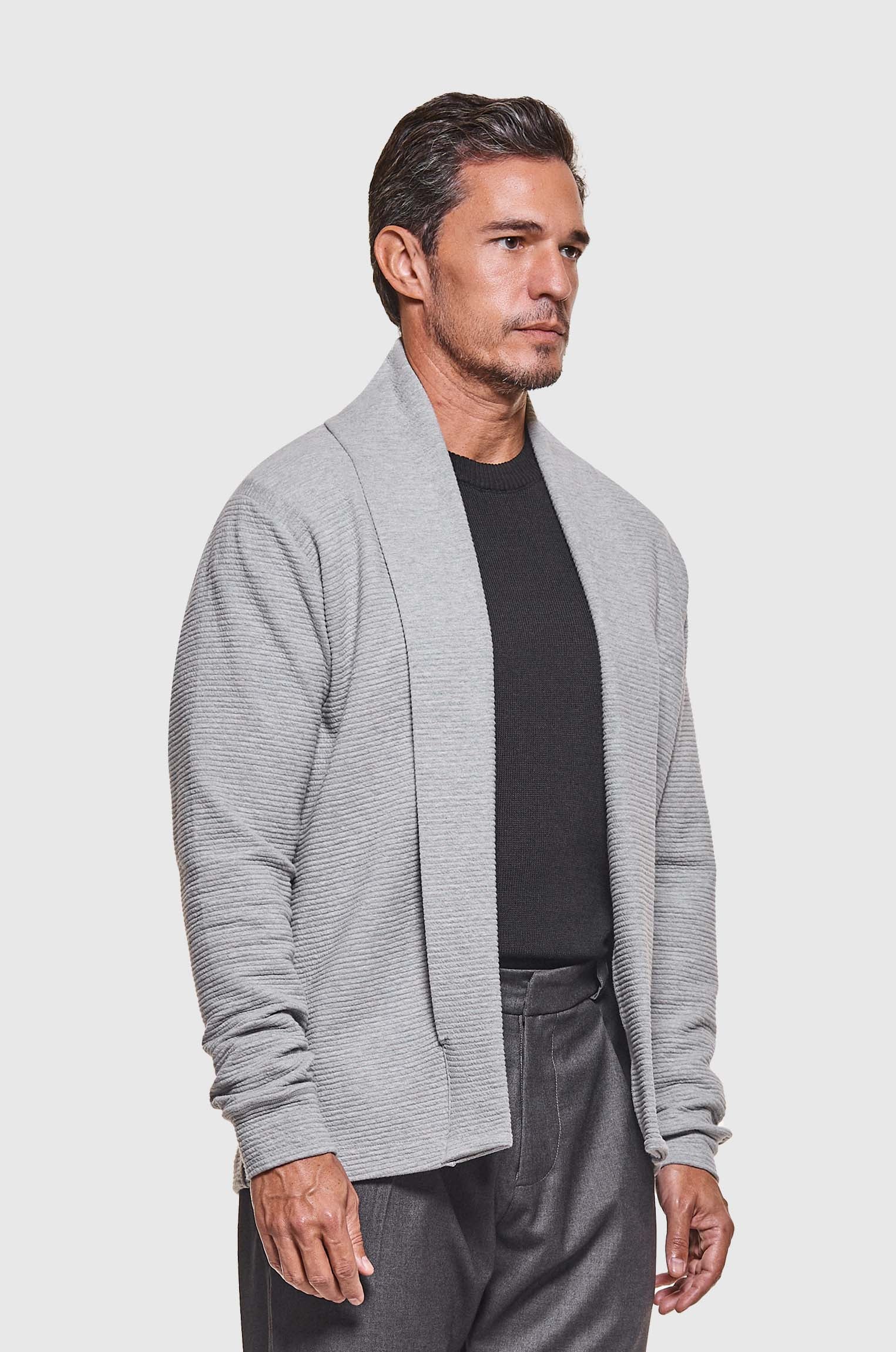 Cardigã Minimalista Sanfonado Mescla