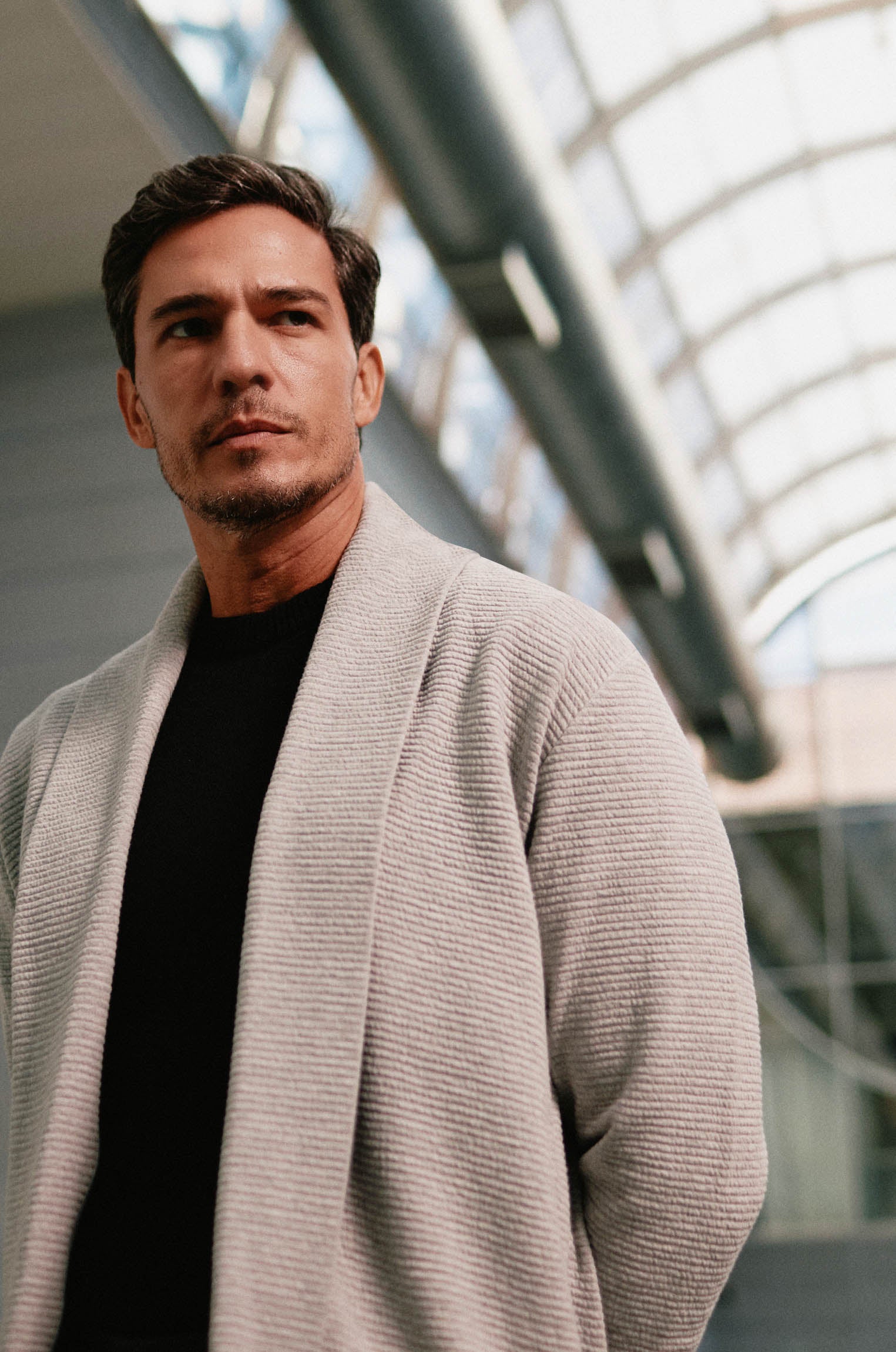 Cardigã Minimalista Sanfonado Mescla