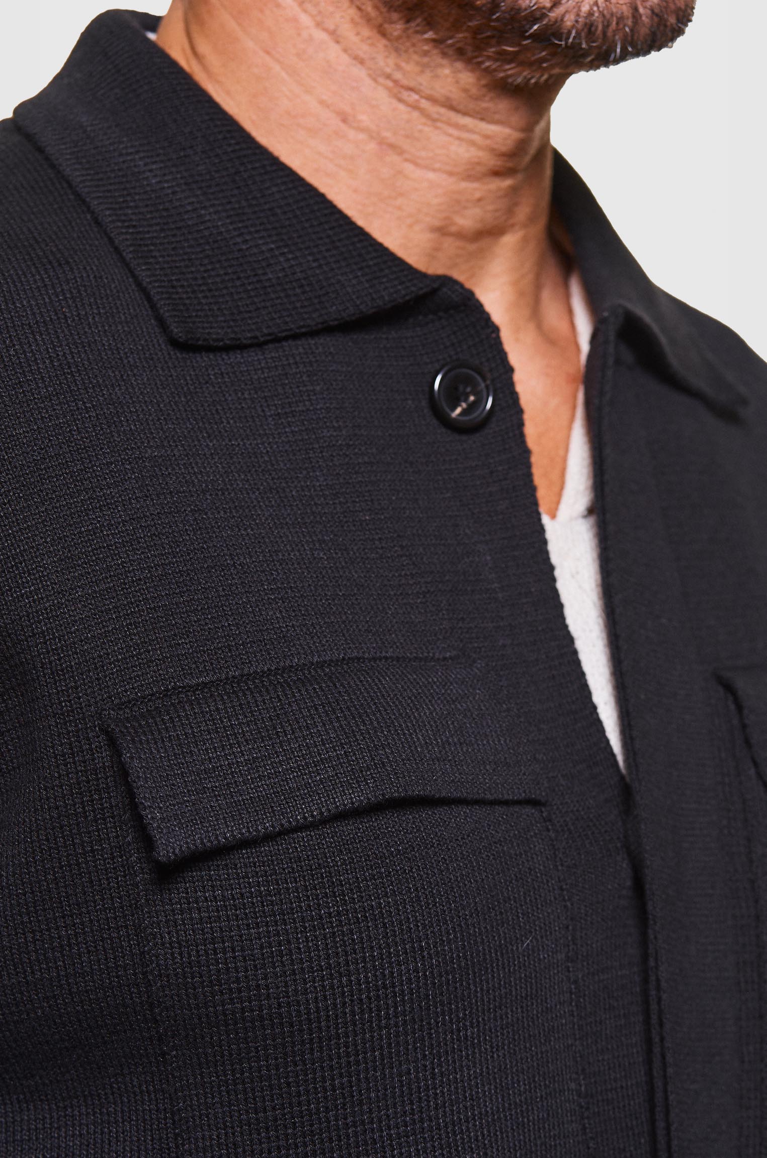 Overshirt Tricô Preto