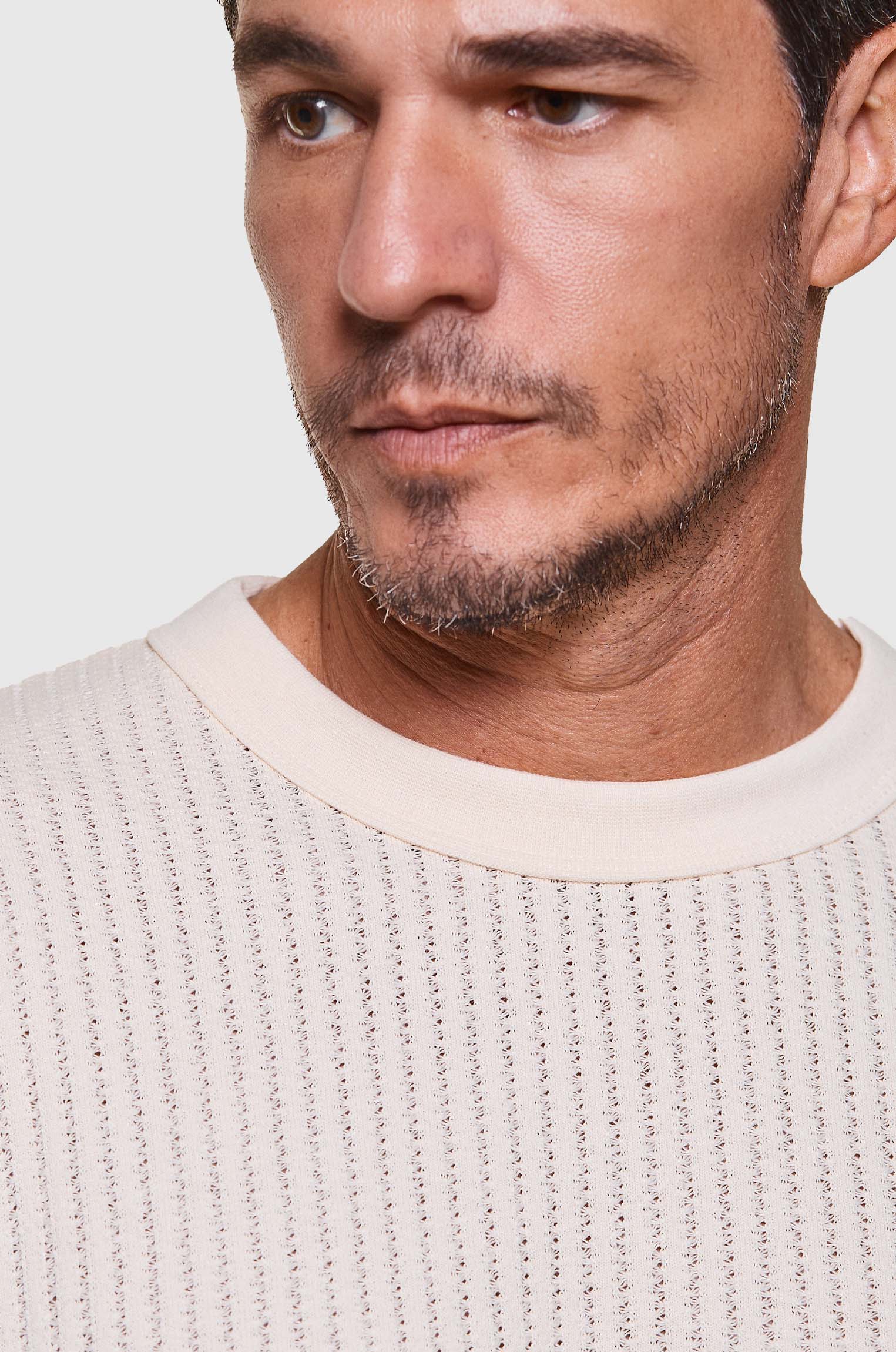 Manga Longa Tricô Classic Areia