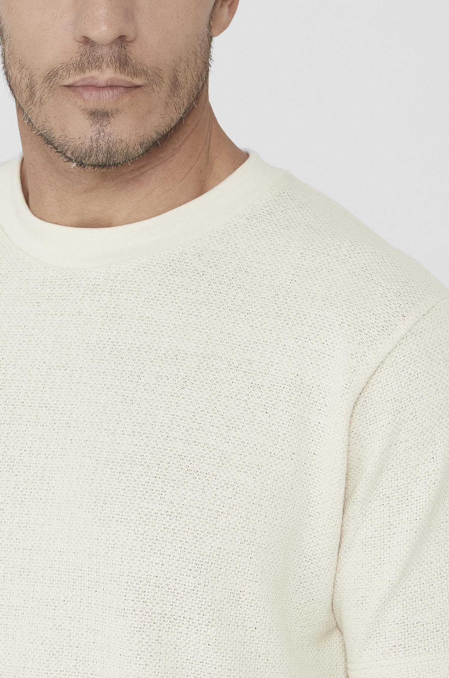 Camiseta Heritage Texturizada Bege