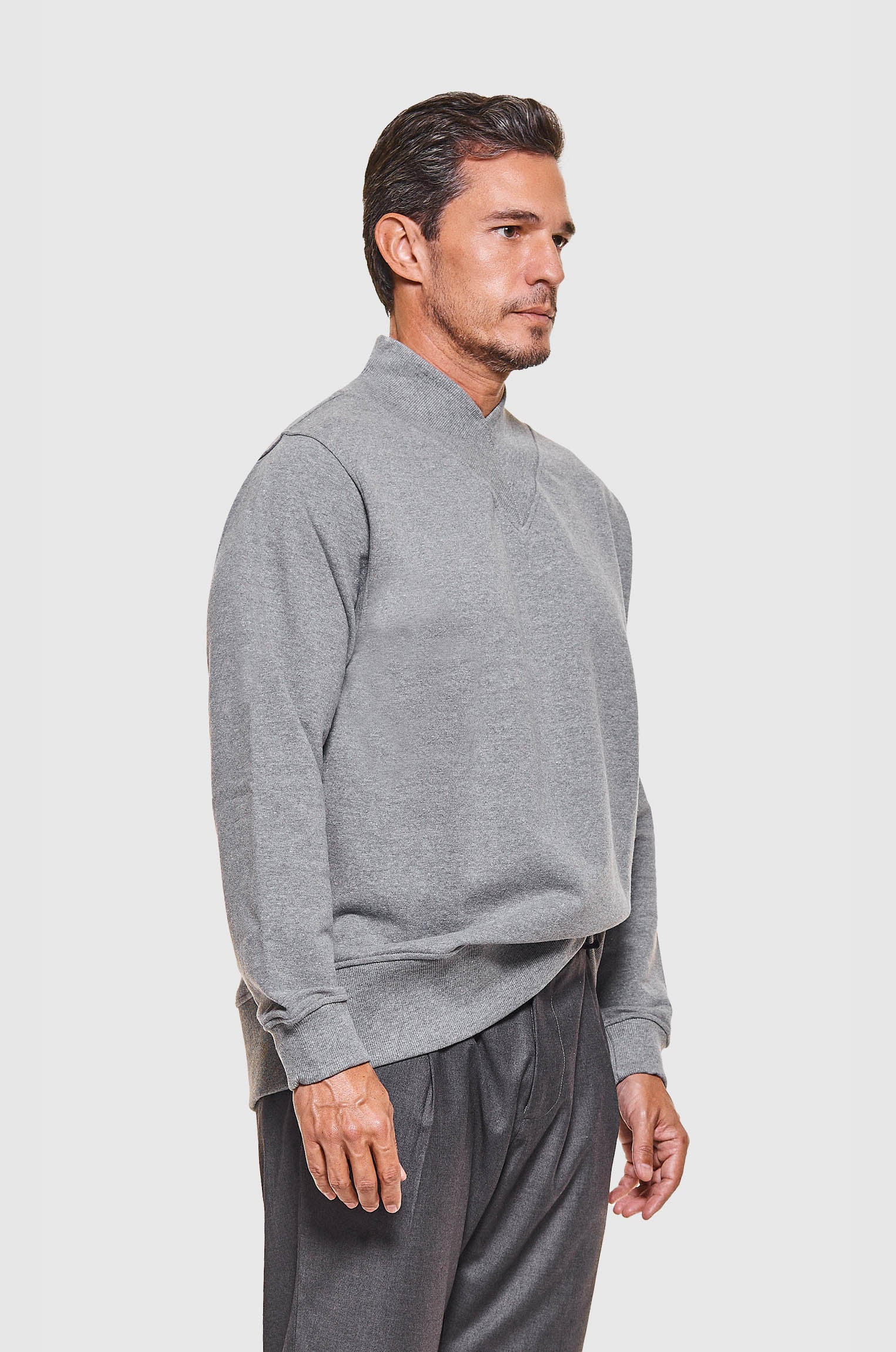 Moletom Decote V Mescla