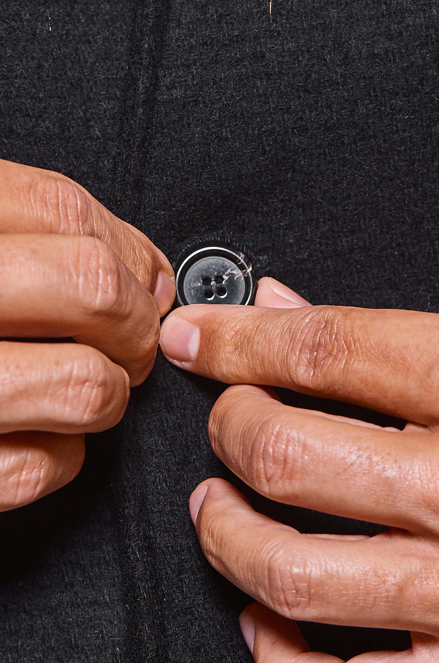 Jaqueta Bomber Lã Trama Preta