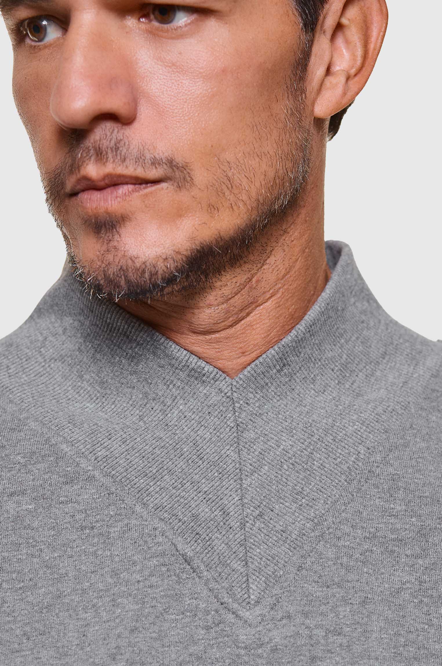 Moletom Decote V Mescla