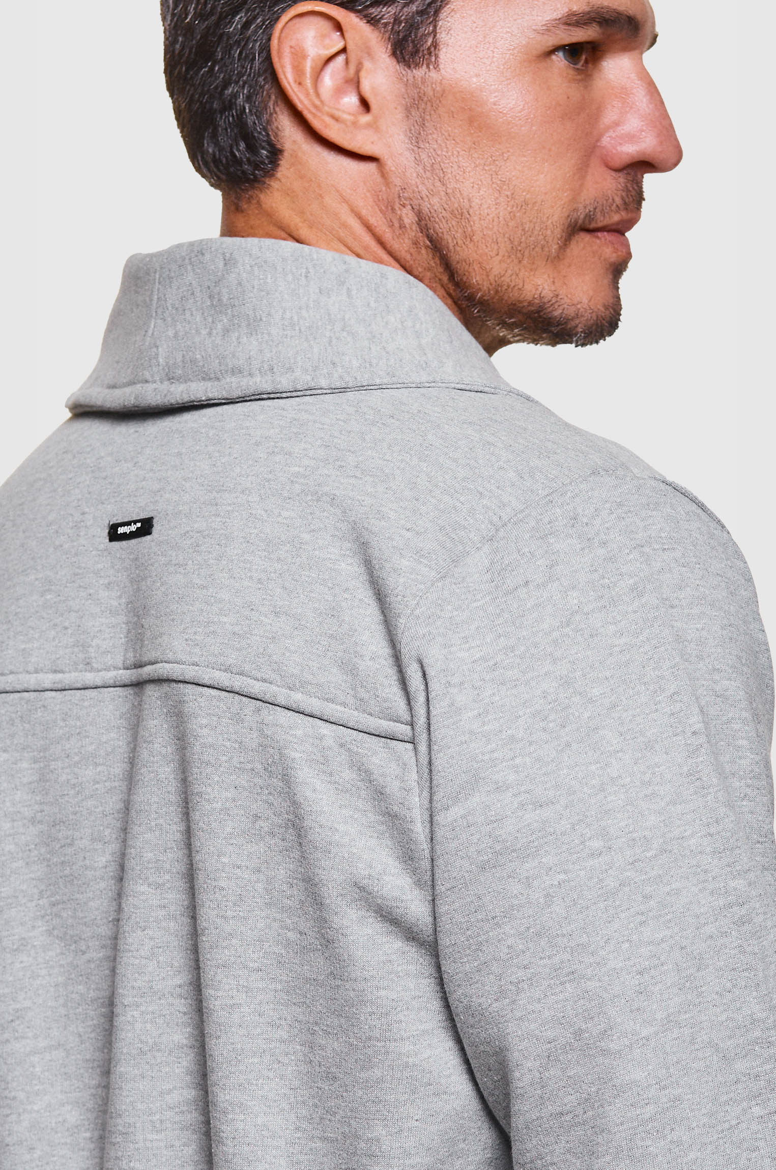 Cardigã Moletom Gola Xale Mescla