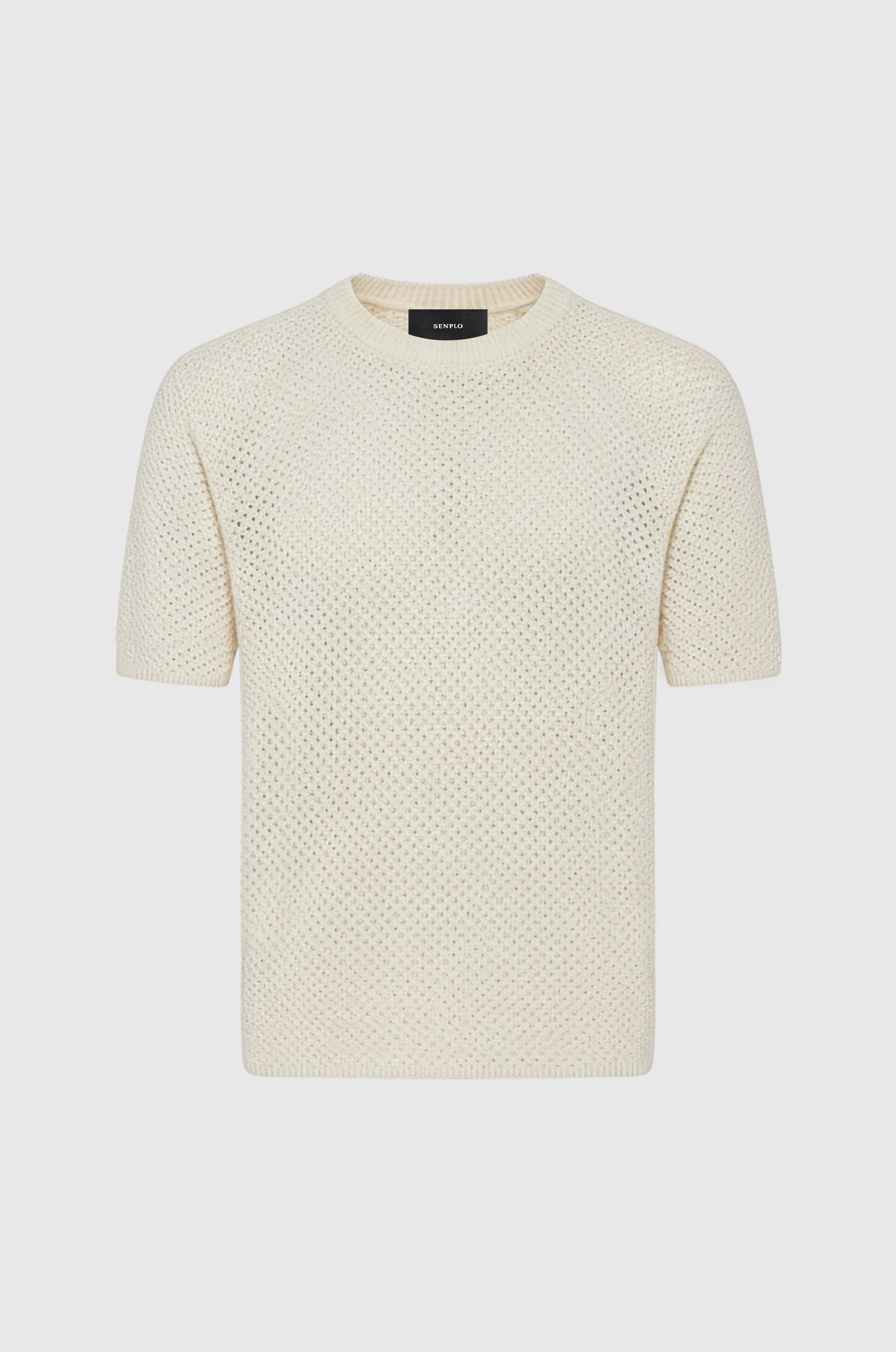 Camiseta Tricô Favo Off White