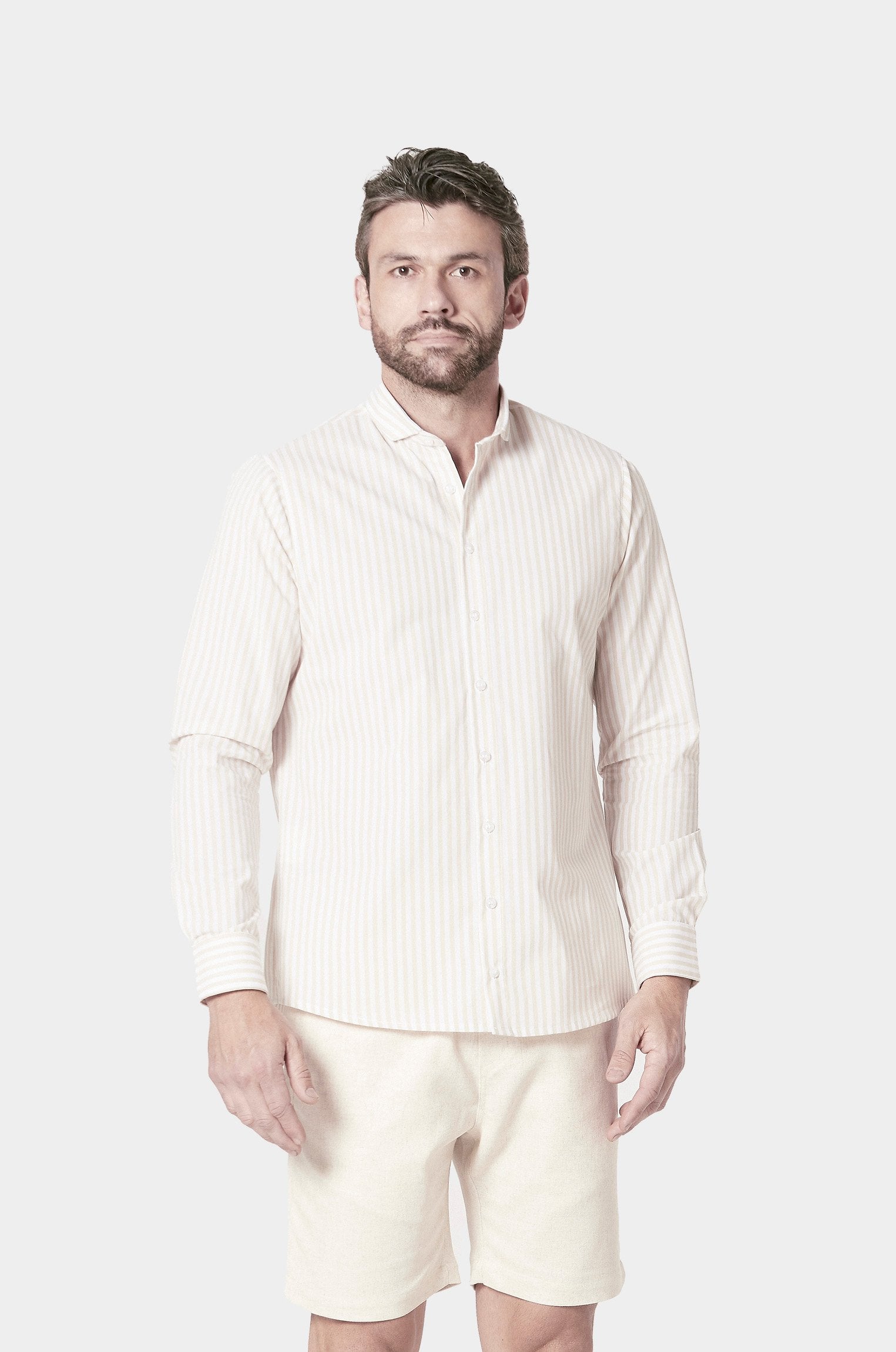 Camisa Gola Garbo Bege