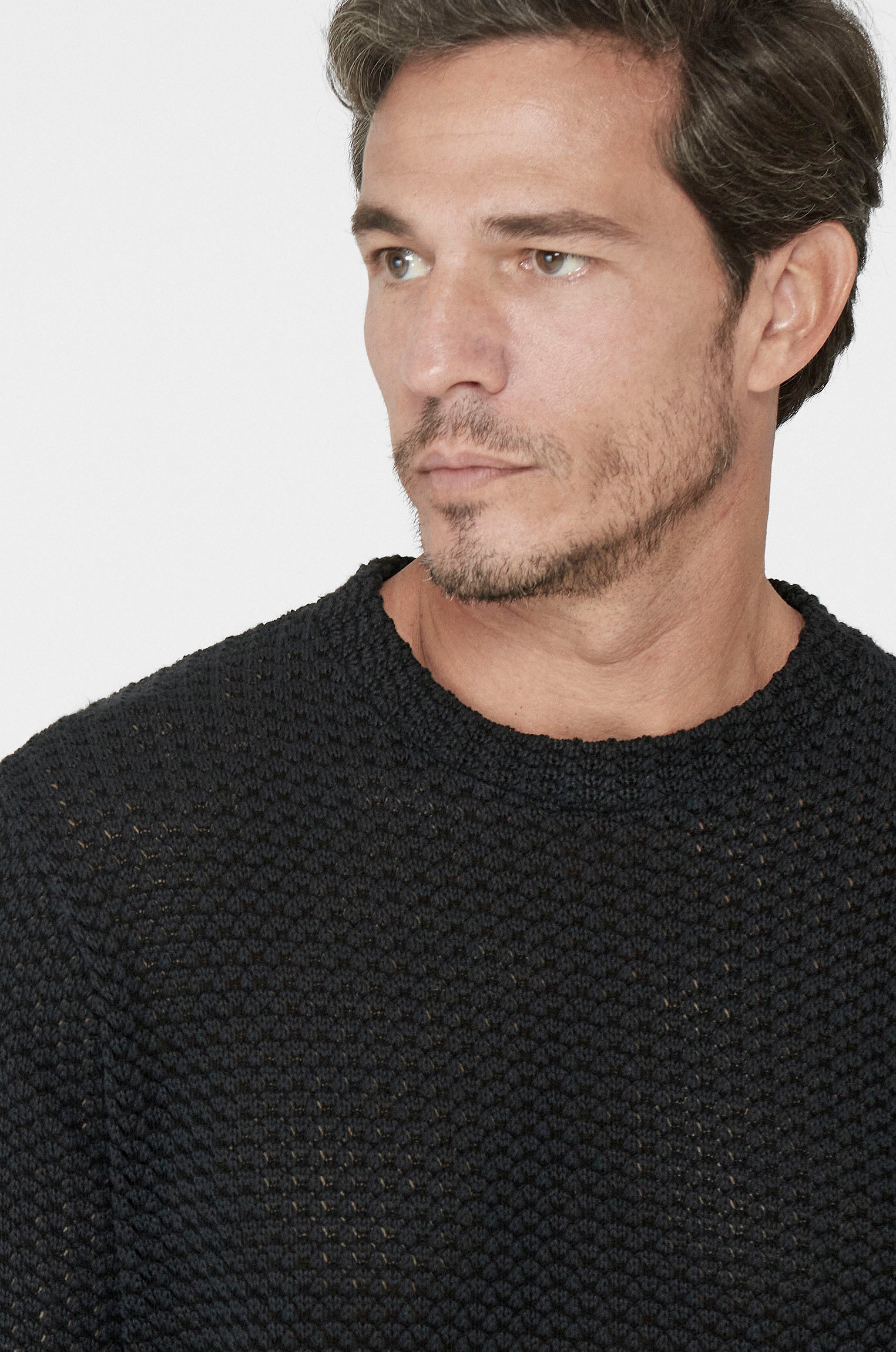 Camiseta Tricô Favo Preto