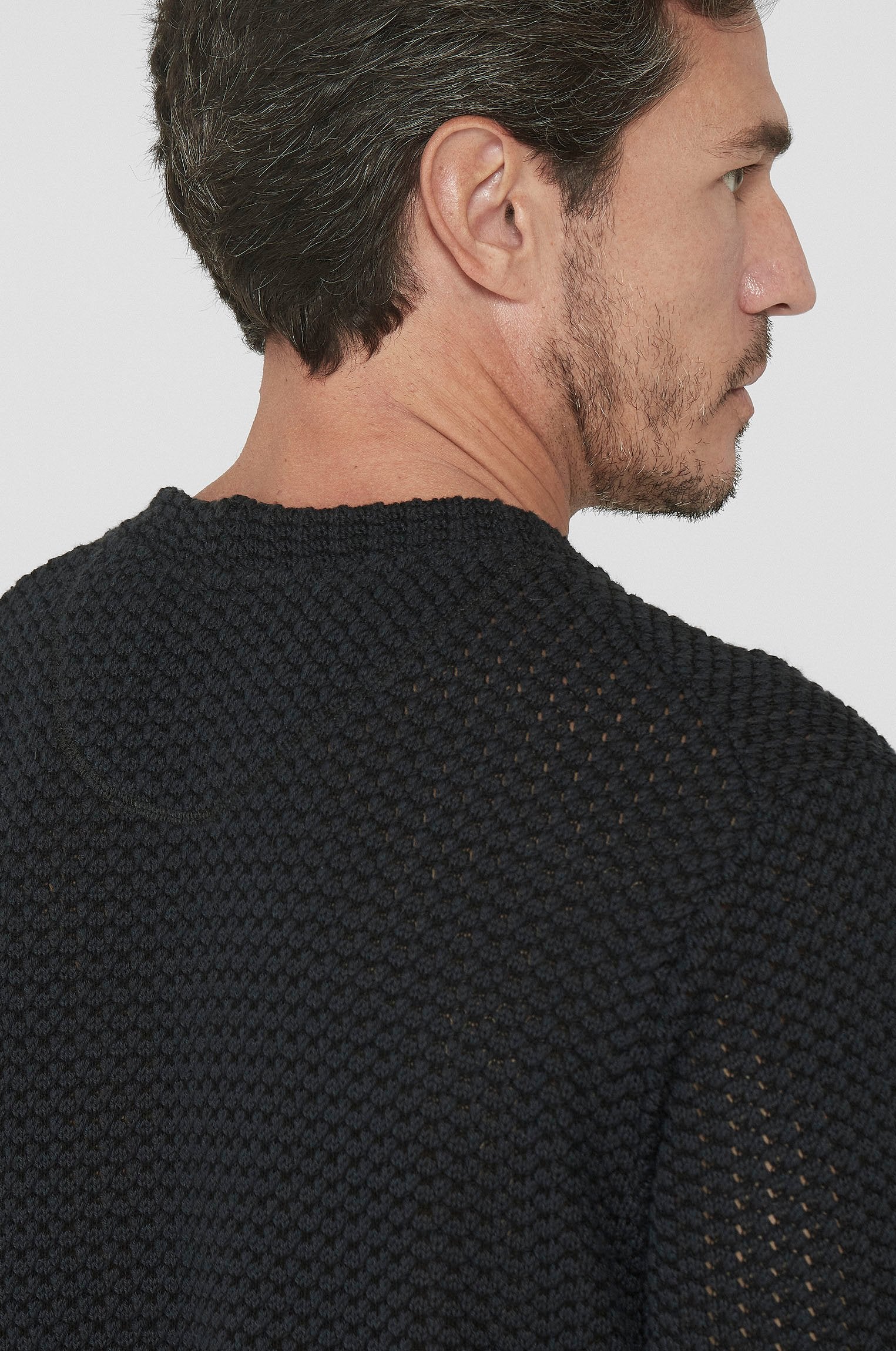 Camiseta Tricô Favo Preto