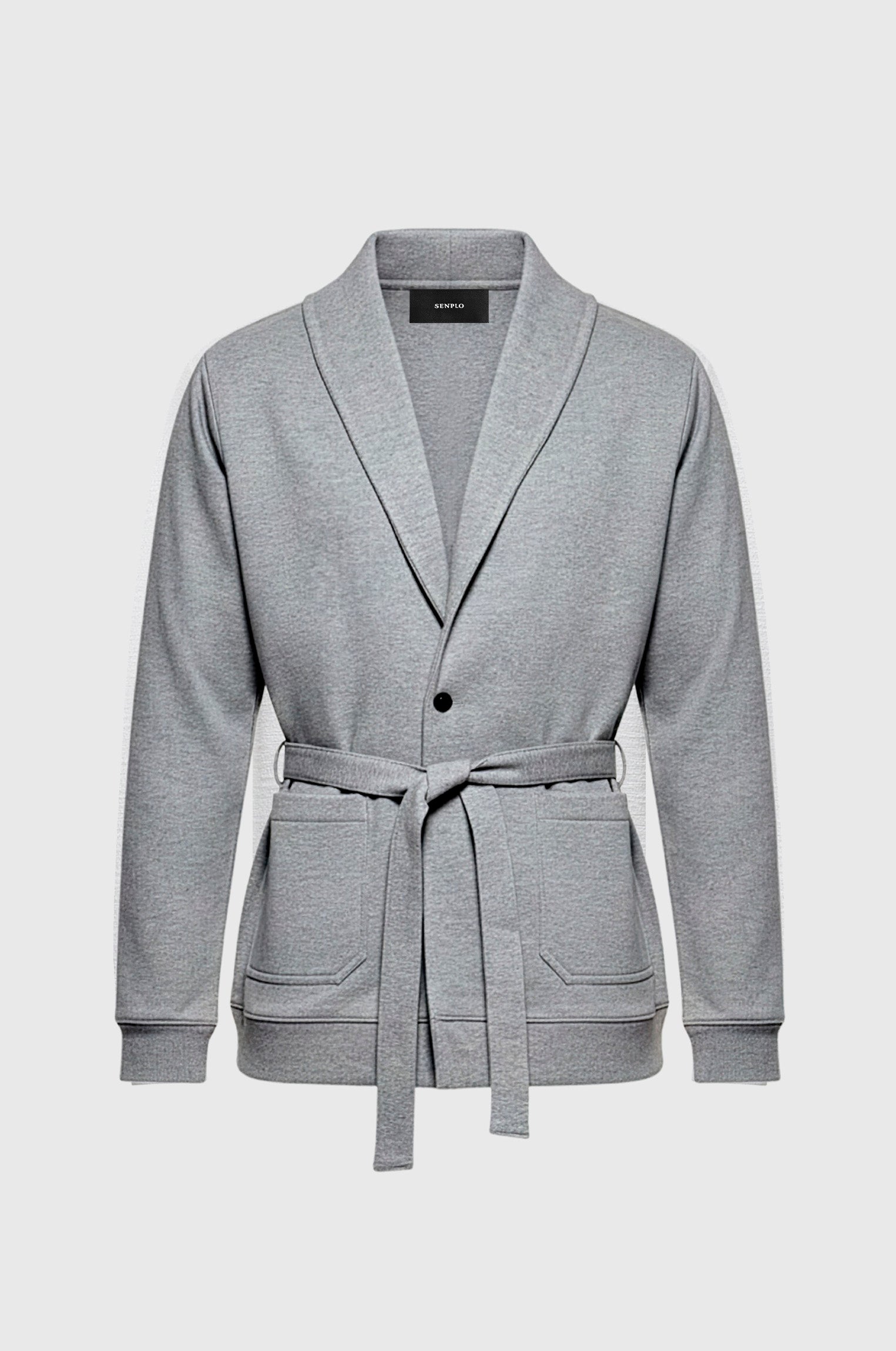 Cardigã Moletom Gola Xale Mescla