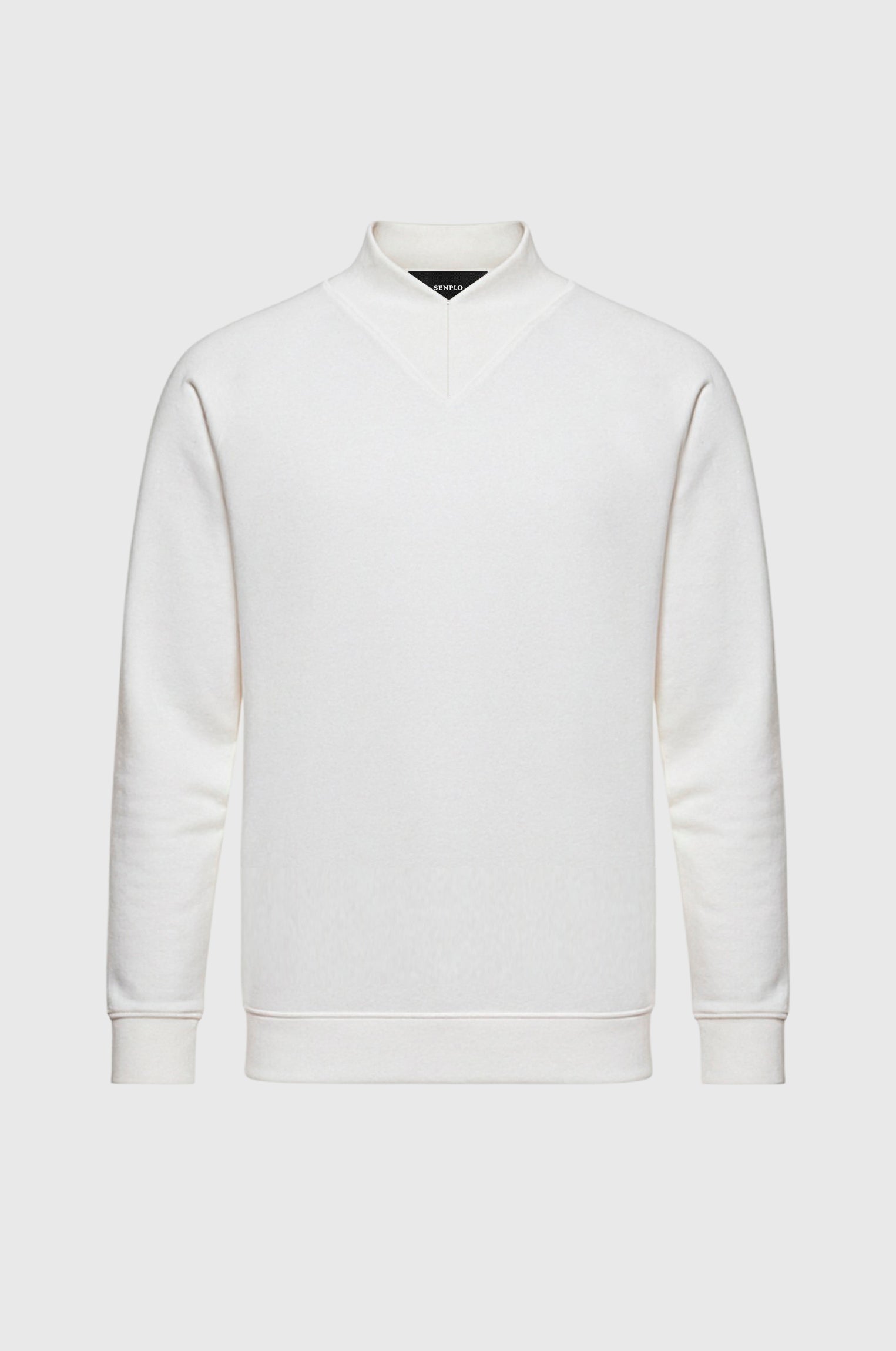 Moletom Decote V Off White