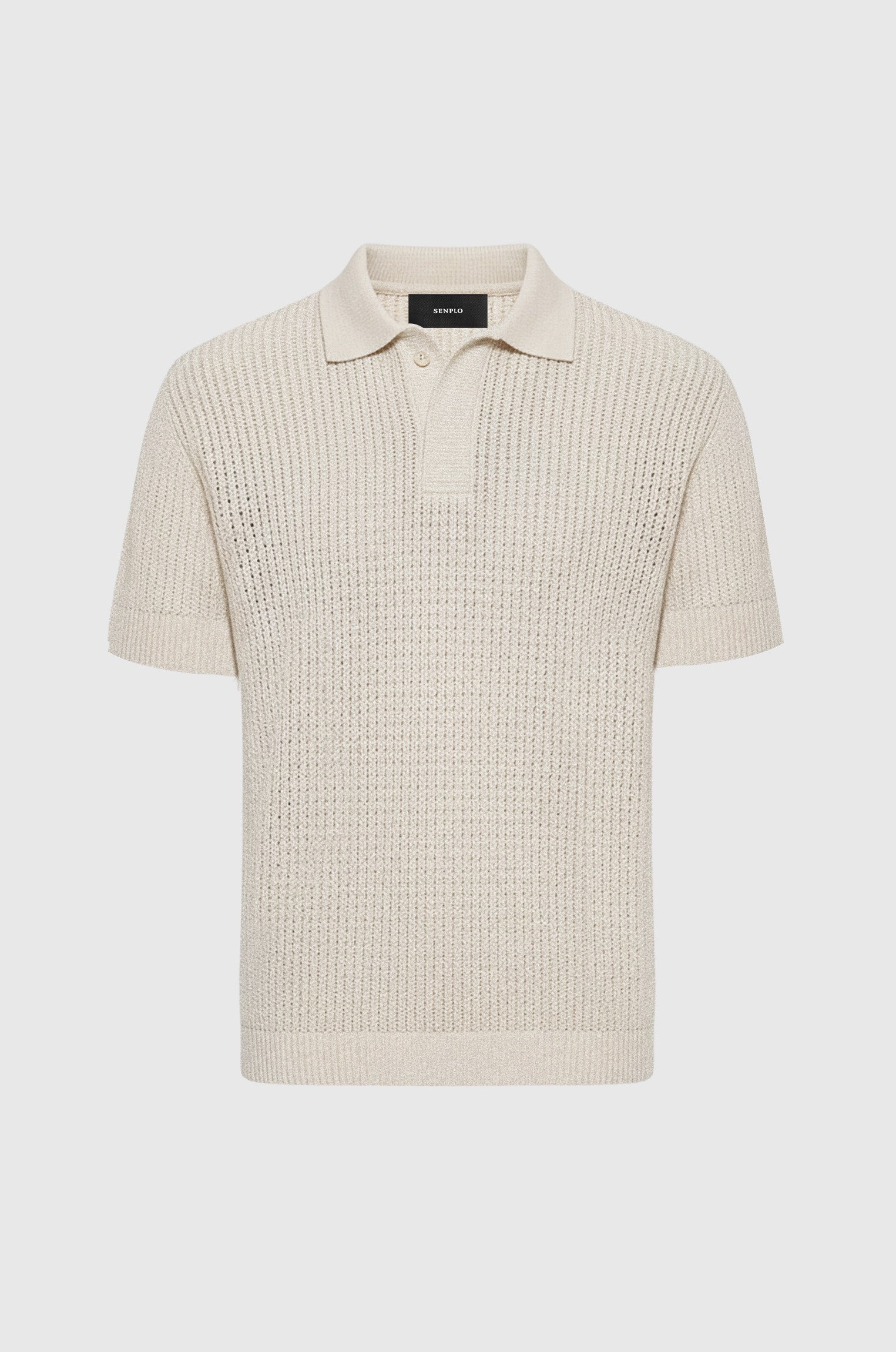 Polo Tricô Desagulhado Fresh Bege