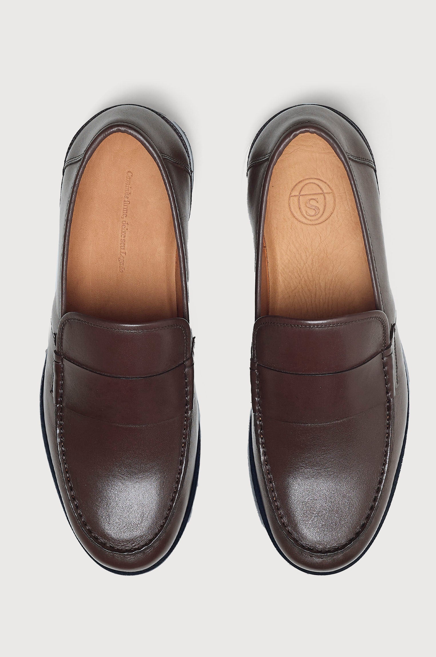 Sapato Mocassim Minimal Marrom