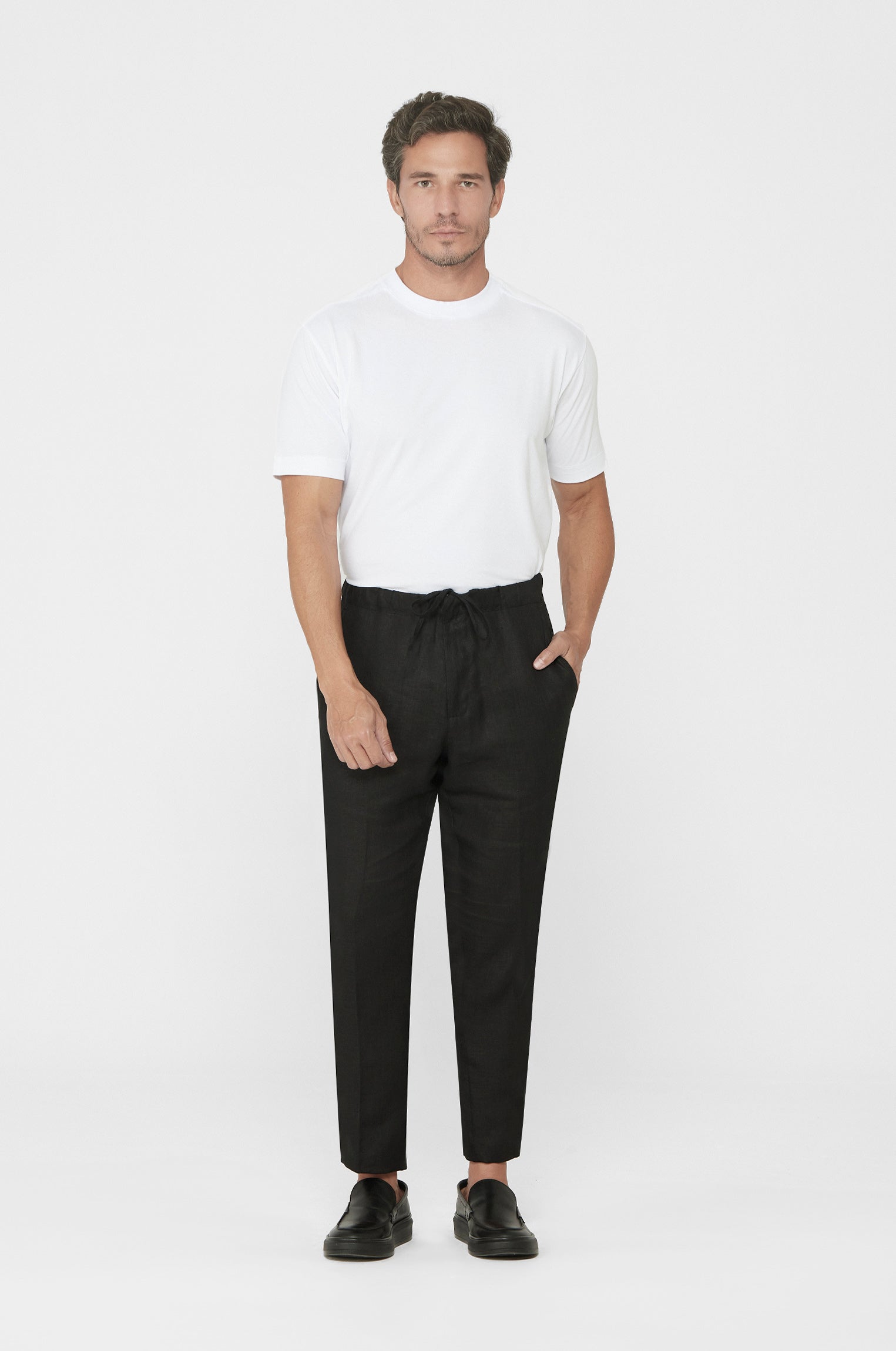 Calça 100% Linho Preta