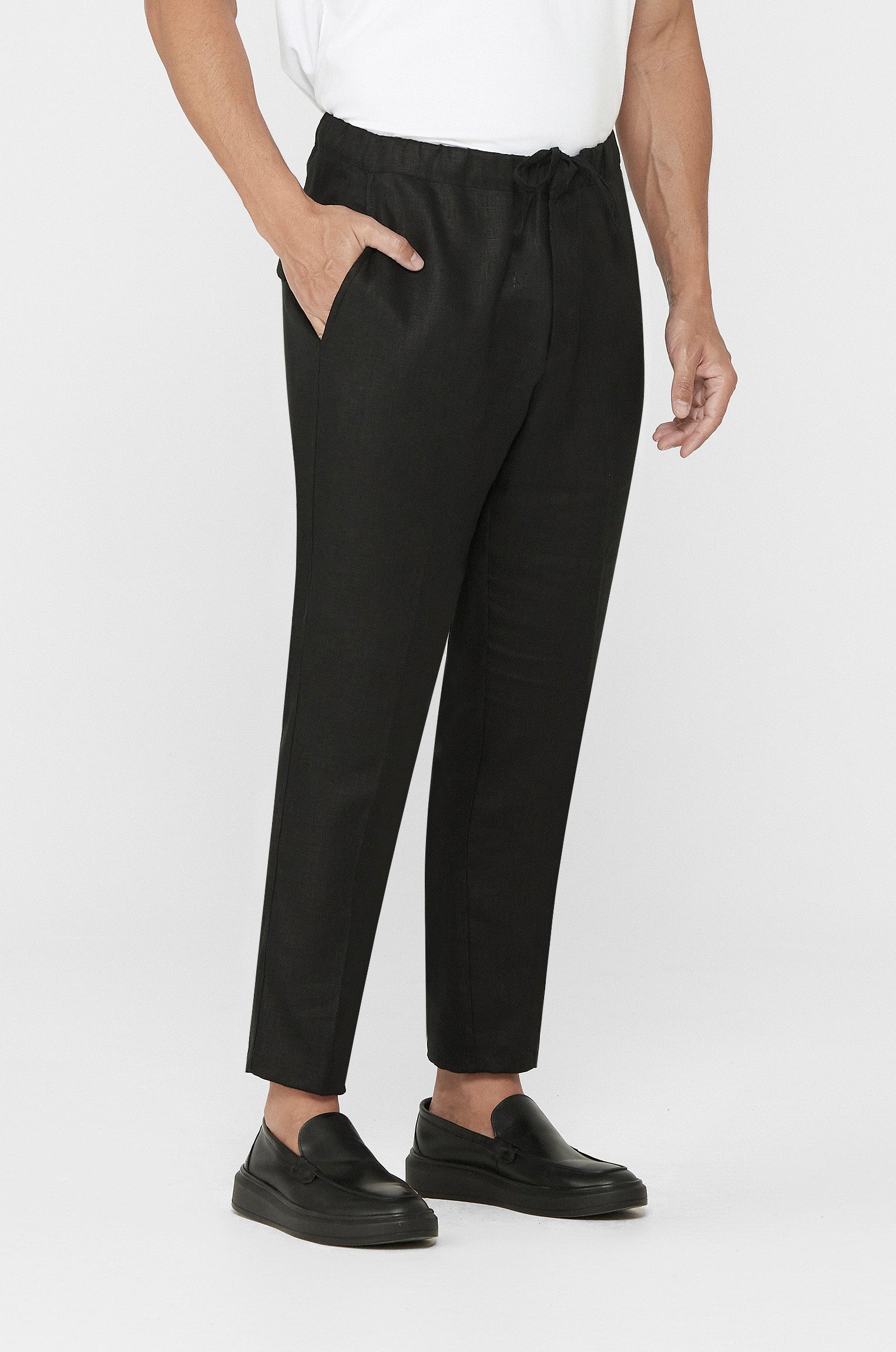 Calça 100% Linho Preta