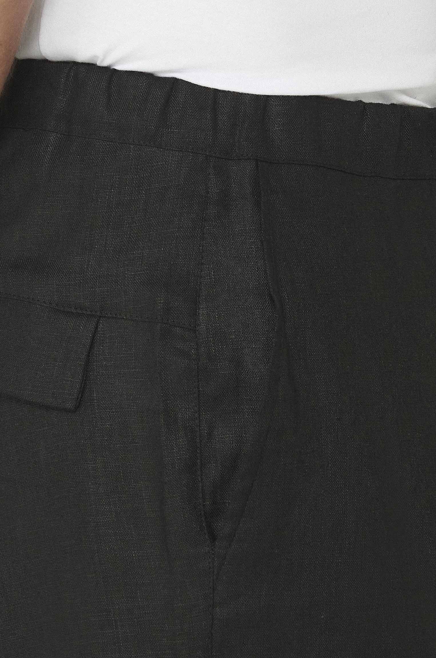 Calça 100% Linho Preta