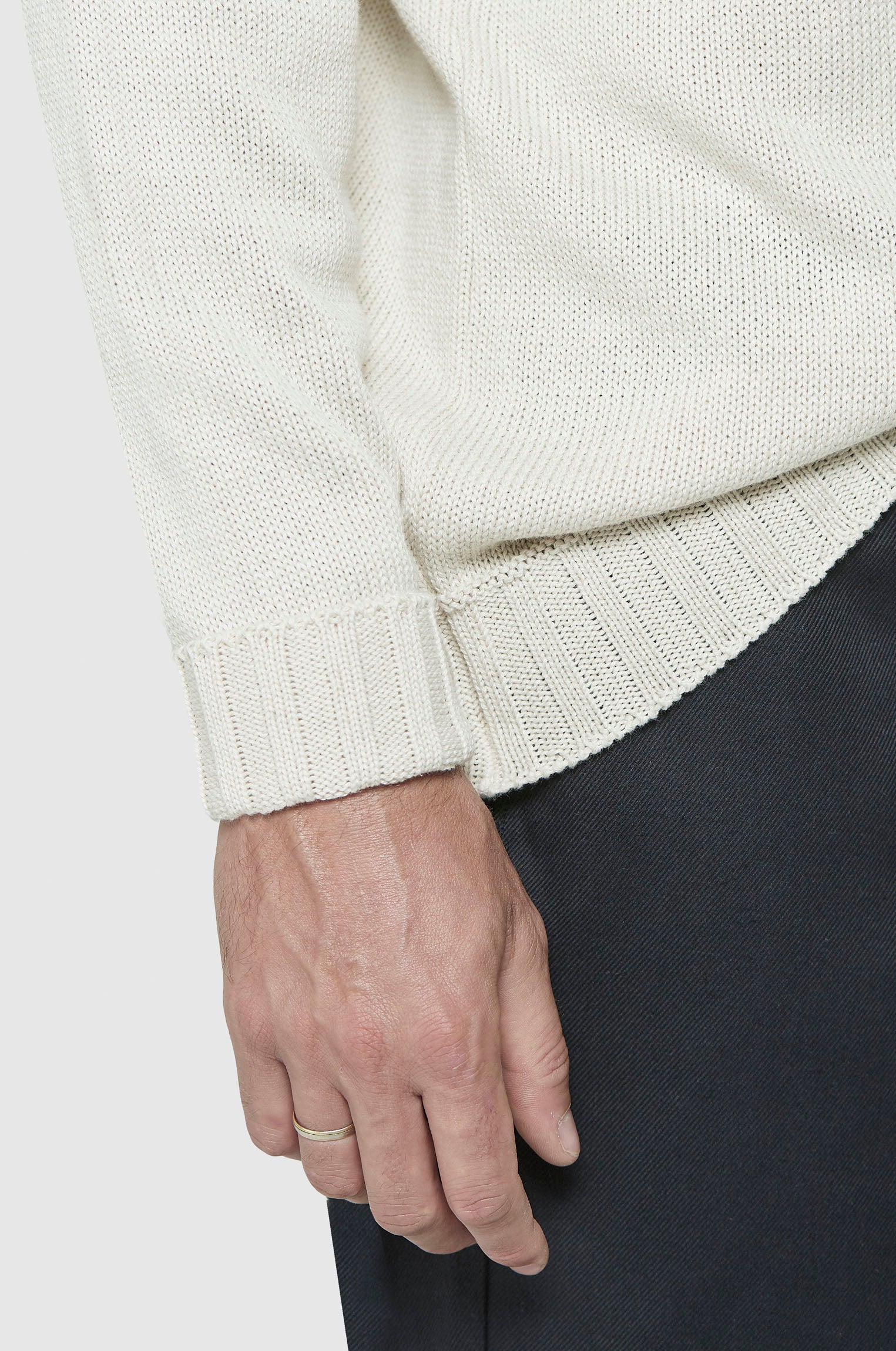 Tricô Gola Alta Bege