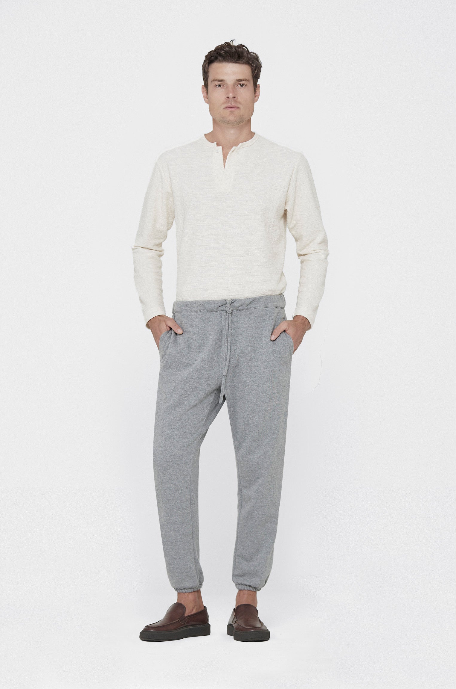 Calça Jogger Moletom Cinza