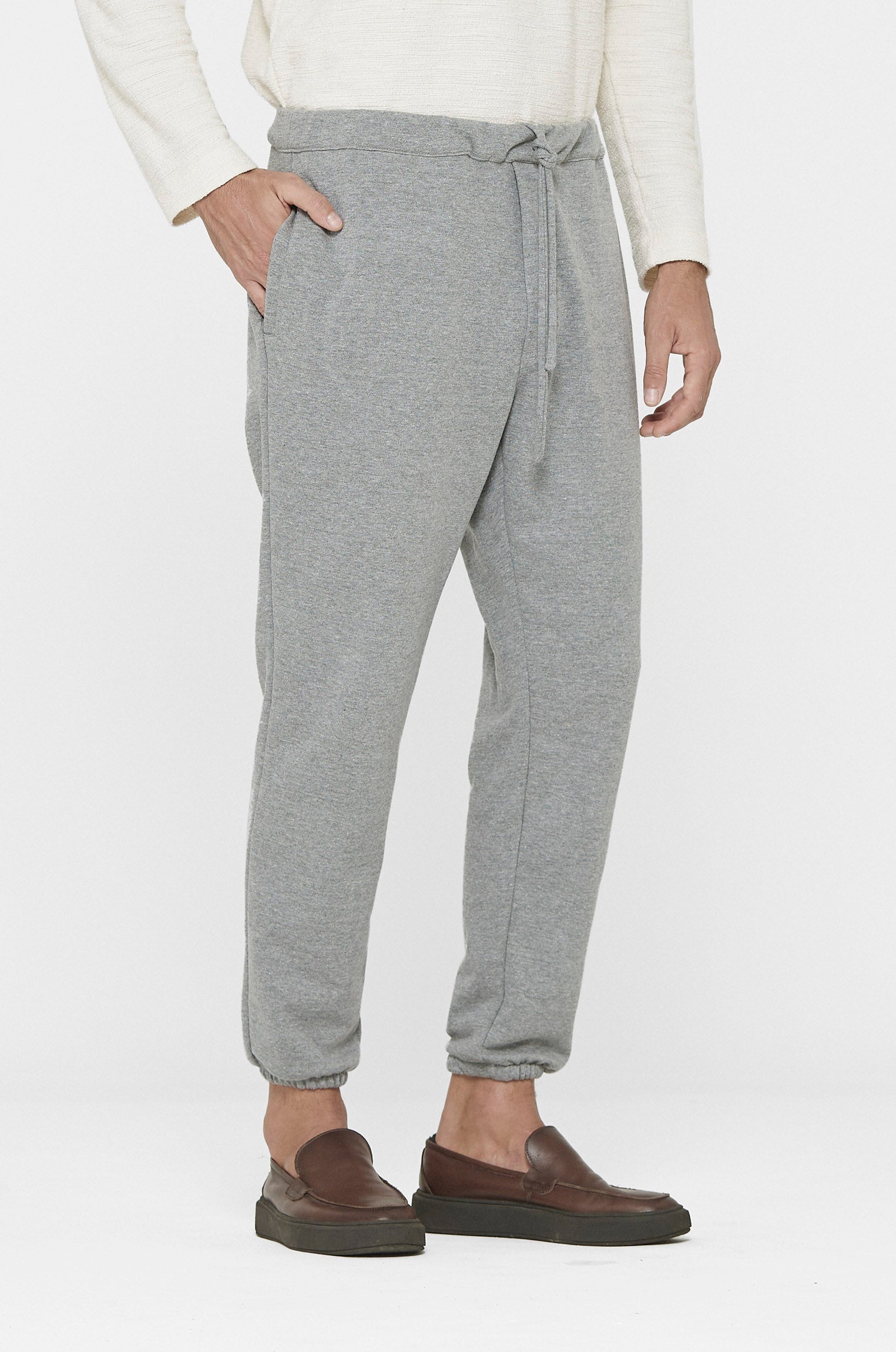 Calça Jogger Moletom Cinza