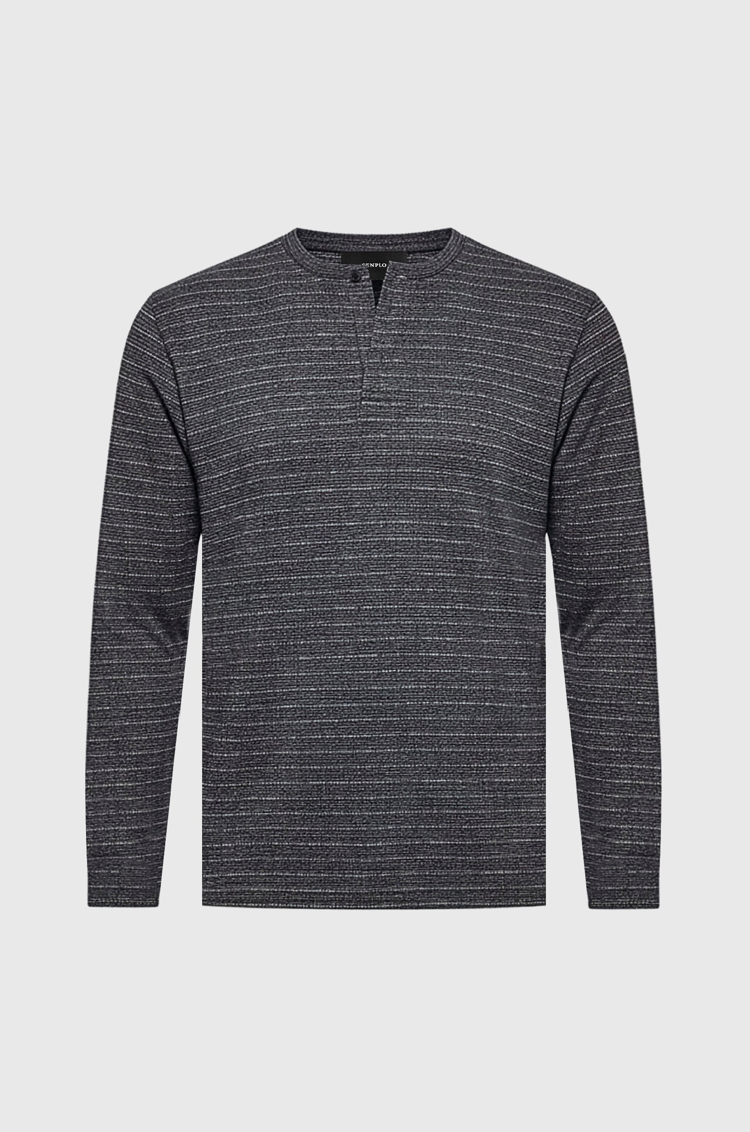 Manga Longa Henley Mesclada Point