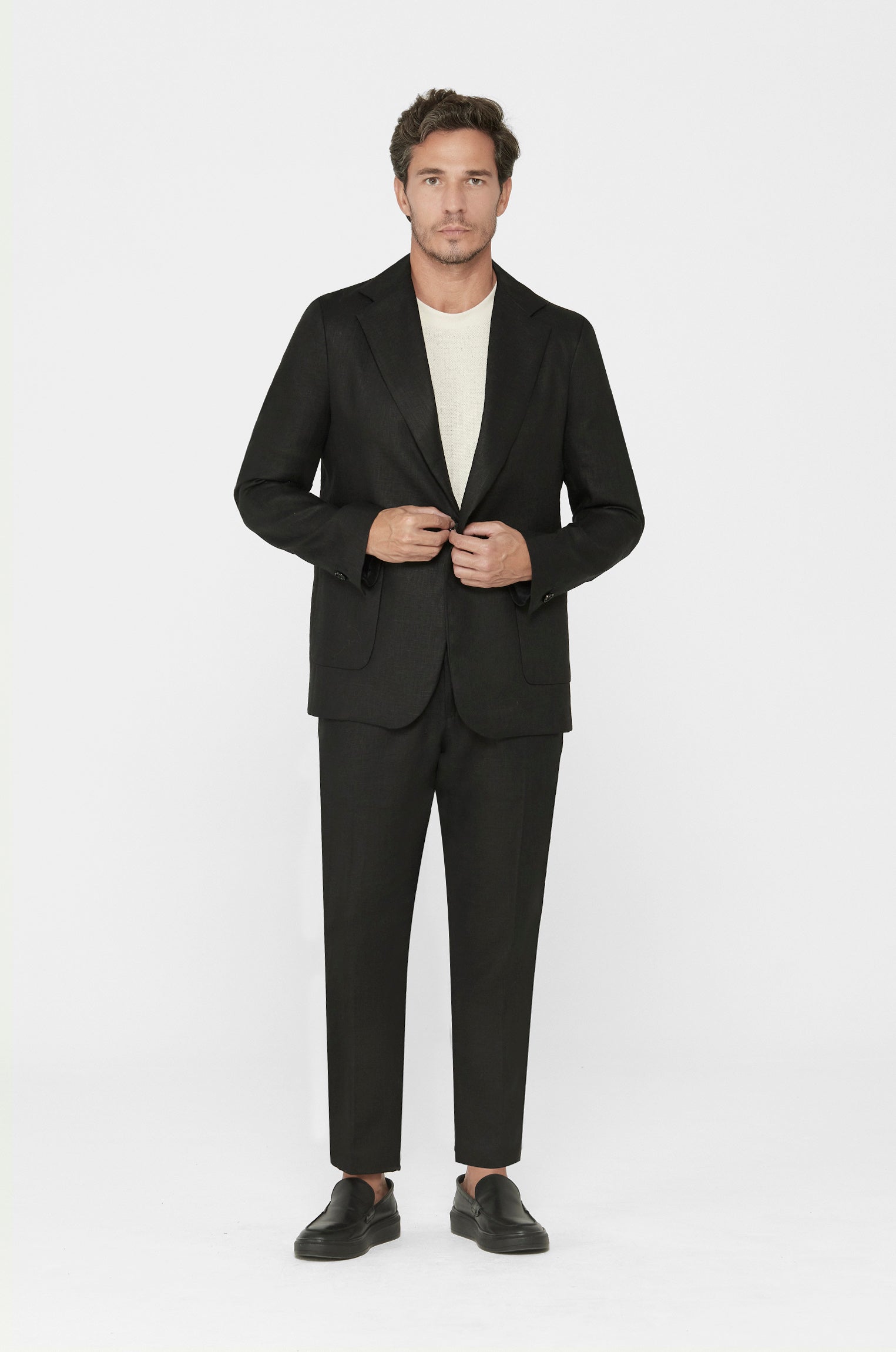 Blazer Minimalista 100% Linho Preto