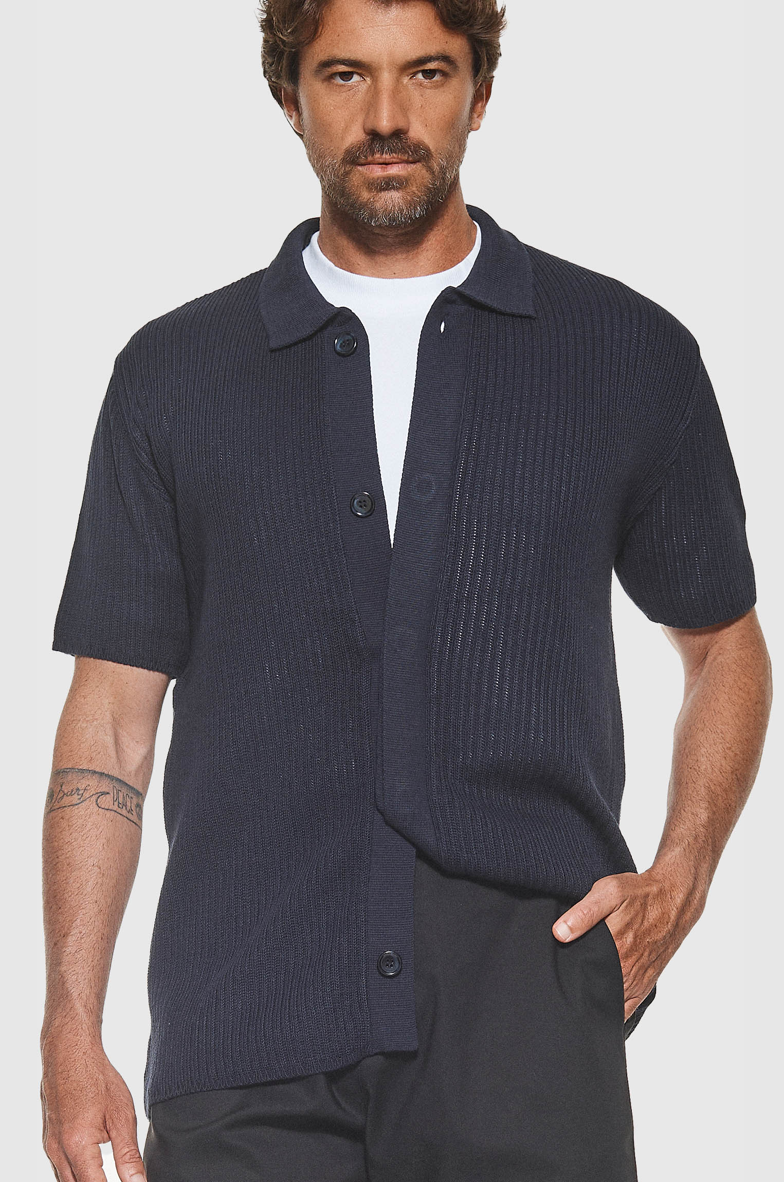 Camisa Tricô Fresh Marinho