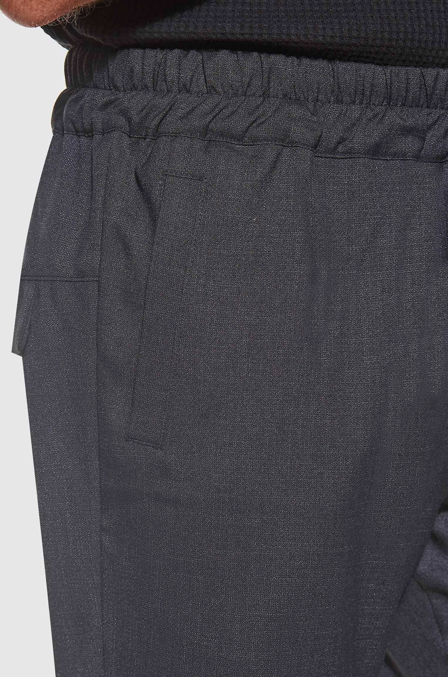 Calça Alfaiataria Jogger Padrão Azul Marinho