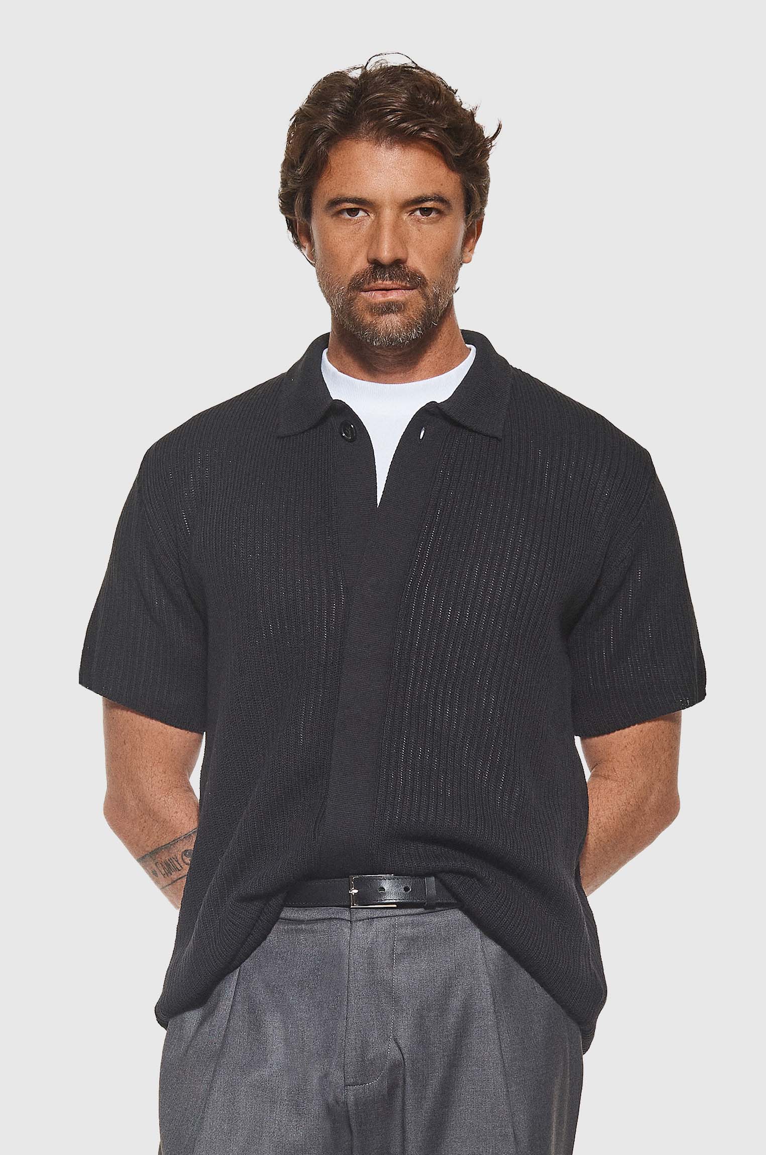 Camisa Tricô Fresh Preta