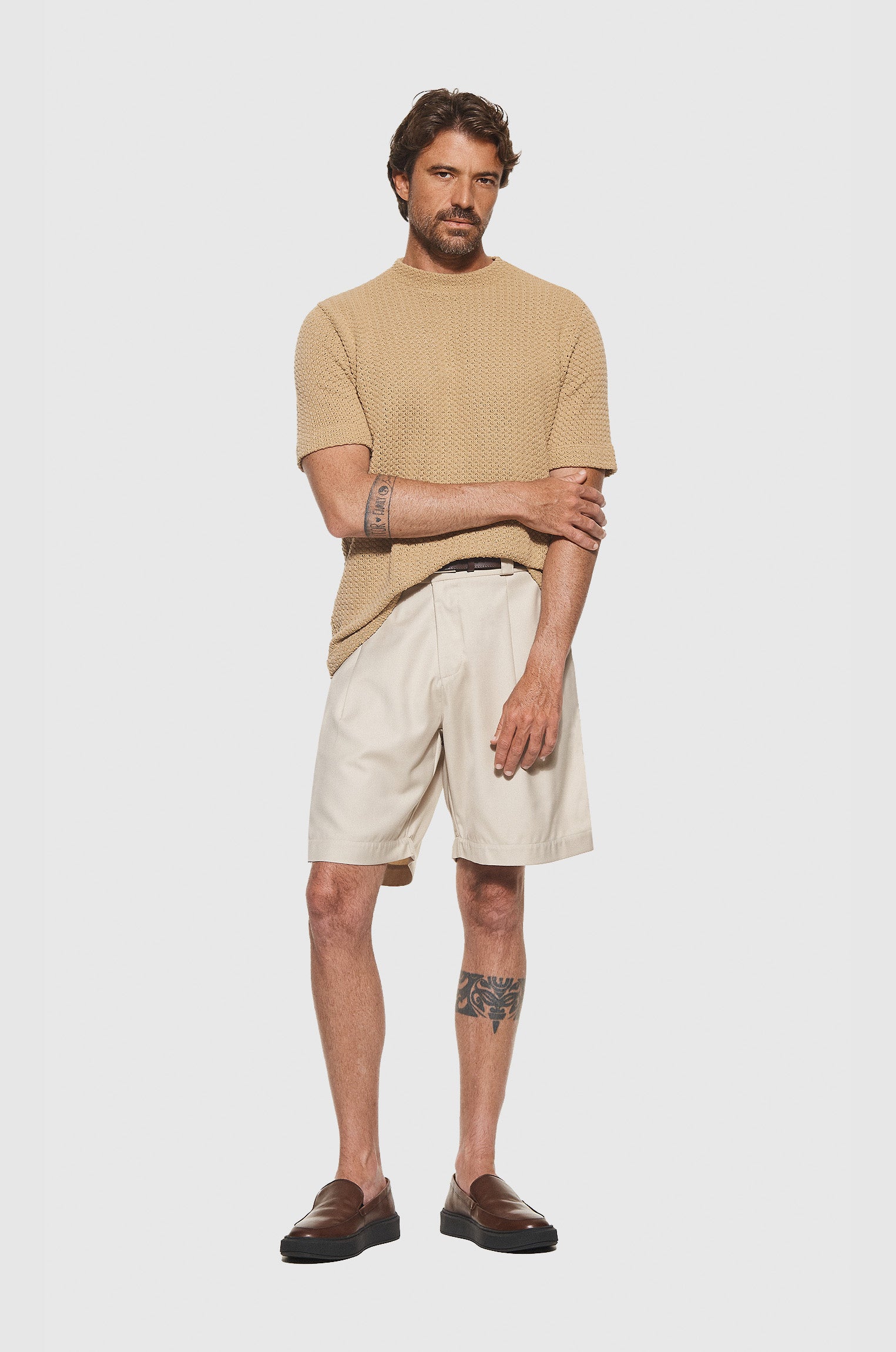 Camiseta Tricô Favo Caramelo