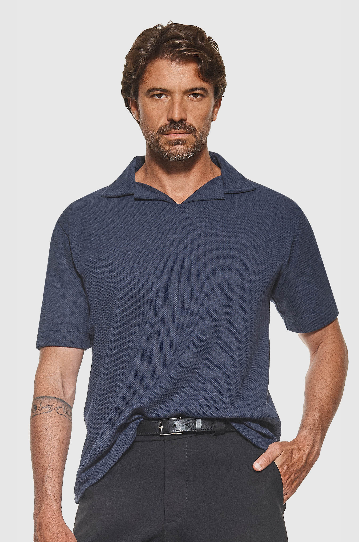 Polo Gola Cubana Heritage Marinho