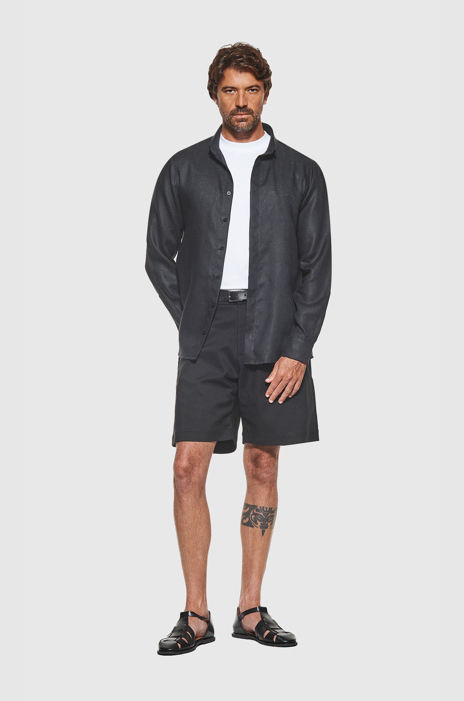 Camisa 100% Linho Clinn Preta