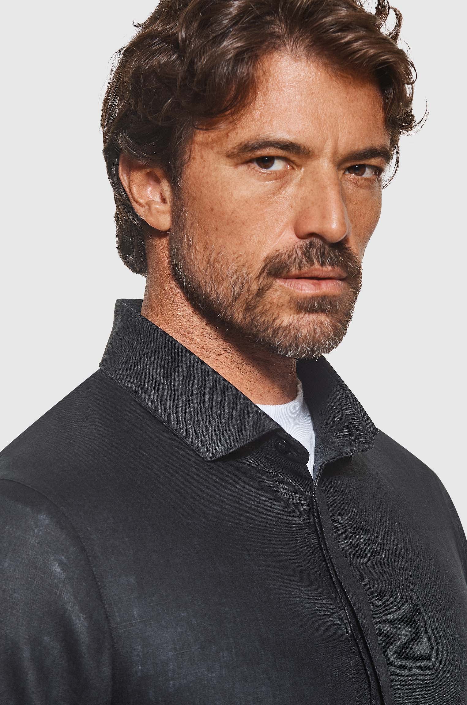 Camisa 100% Linho Clinn Preta