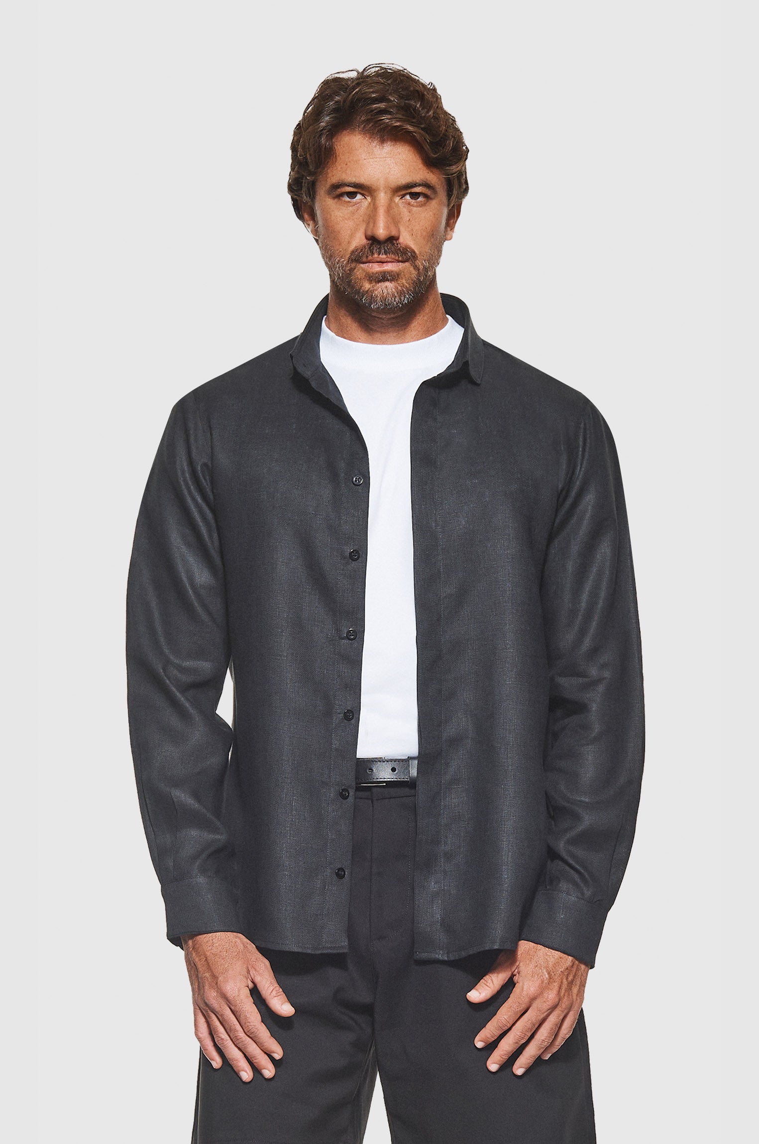 Camisa 100% Linho Clinn Preta