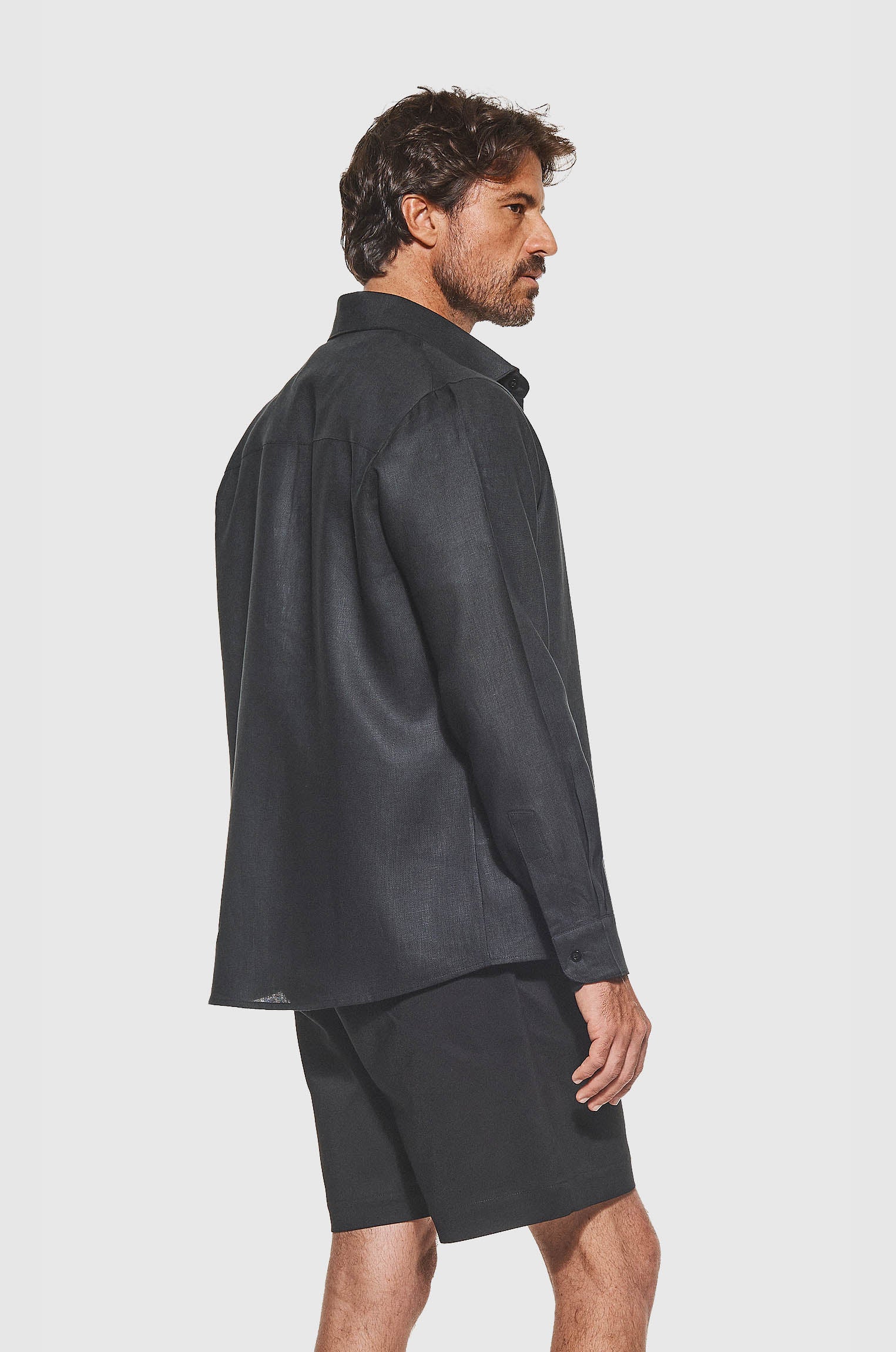 Camisa 100% Linho Clinn Preta