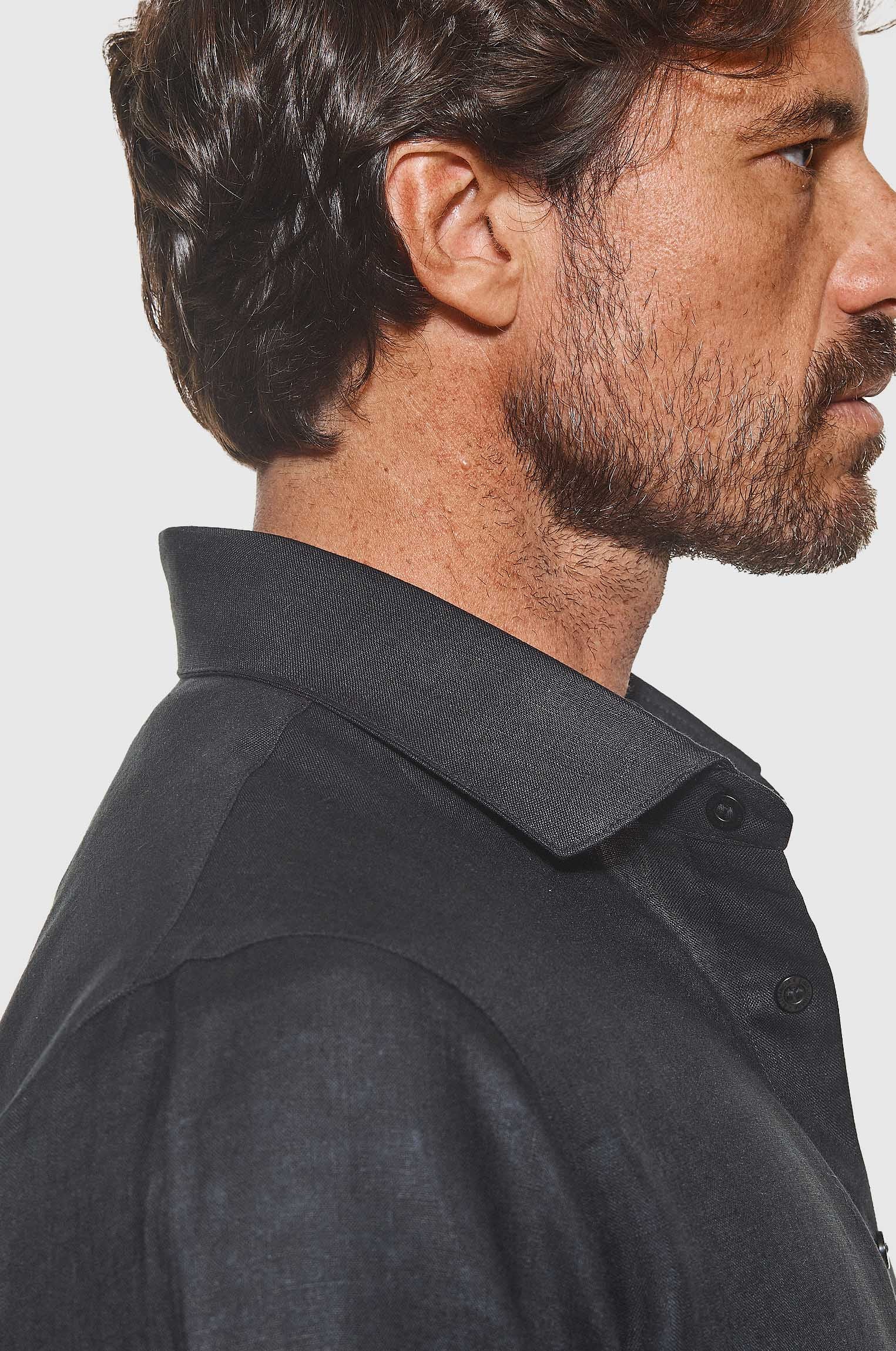 Camisa 100% Linho Clinn Preta