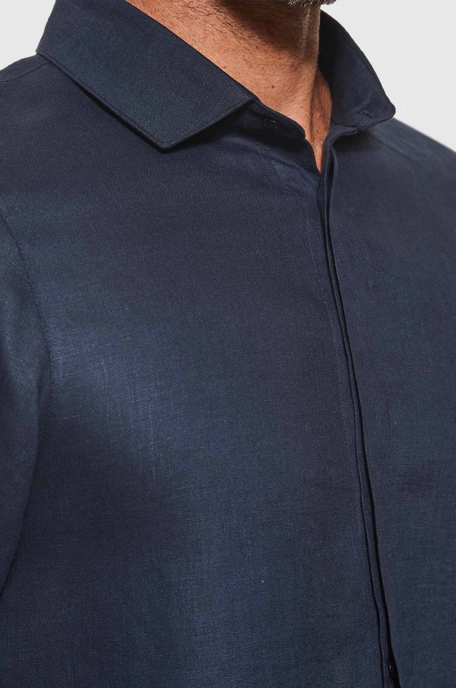 Camisa 100% Linho Clinn Marinho