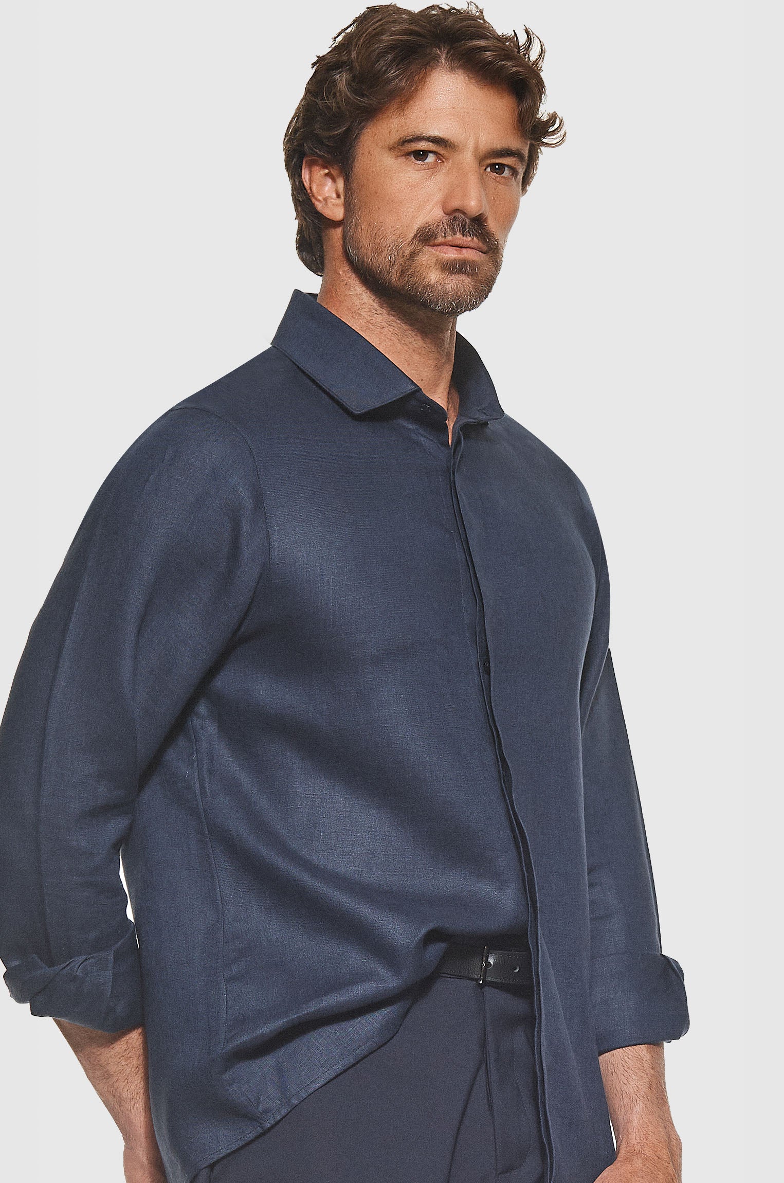 Camisa 100% Linho Clinn Marinho