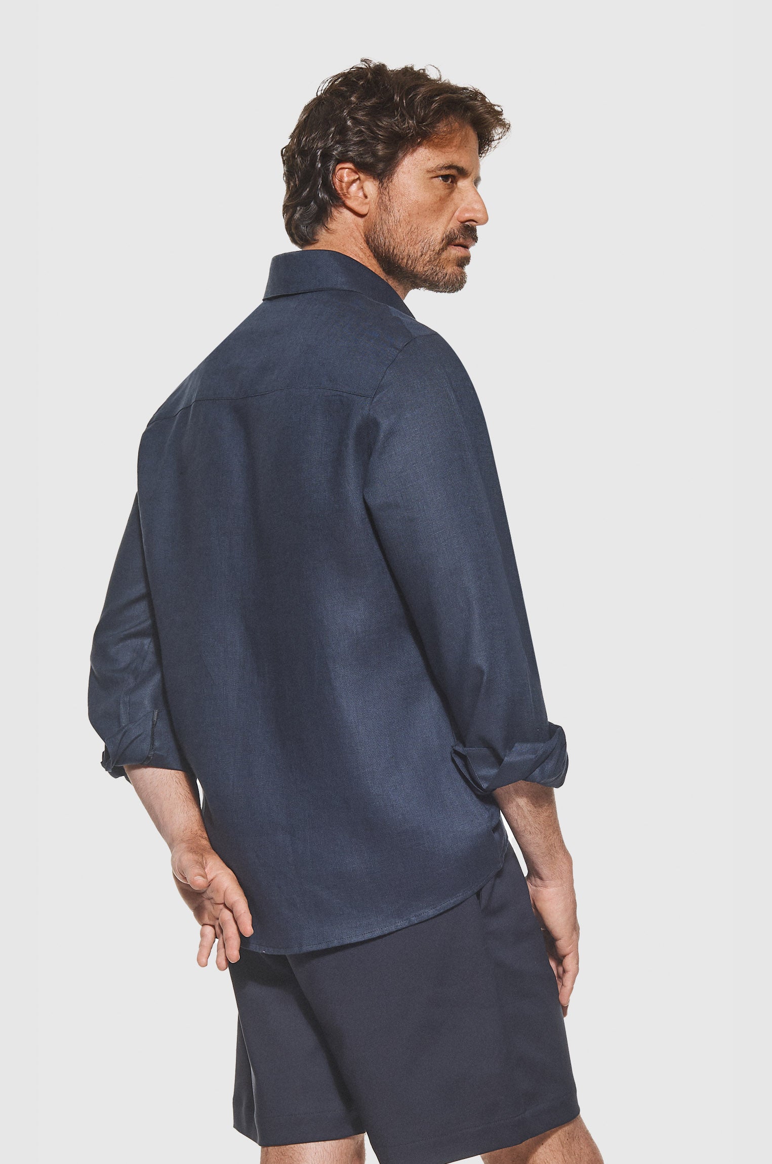 Camisa 100% Linho Clinn Marinho