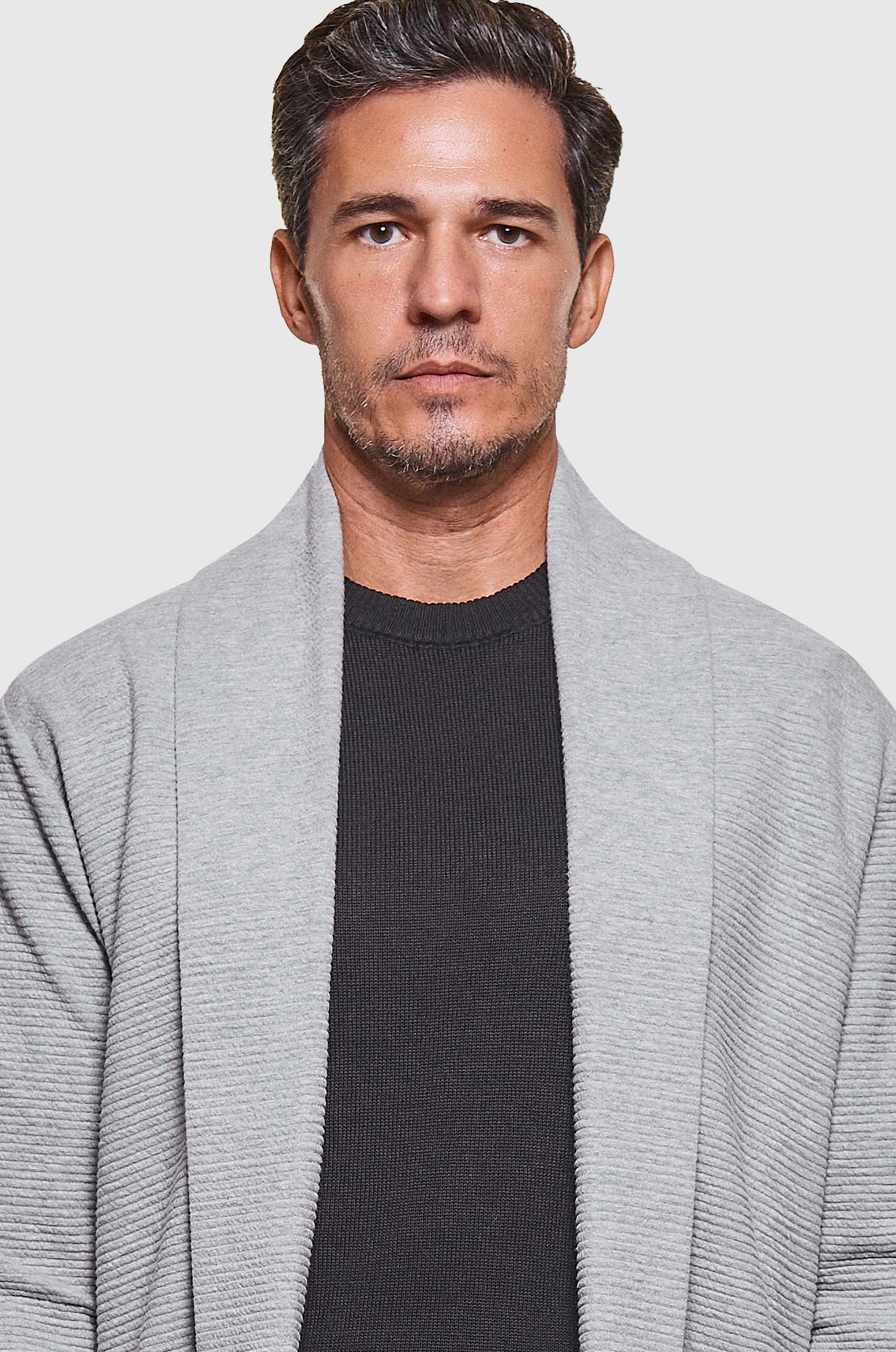 Cardigã Minimalista Sanfonado Mescla