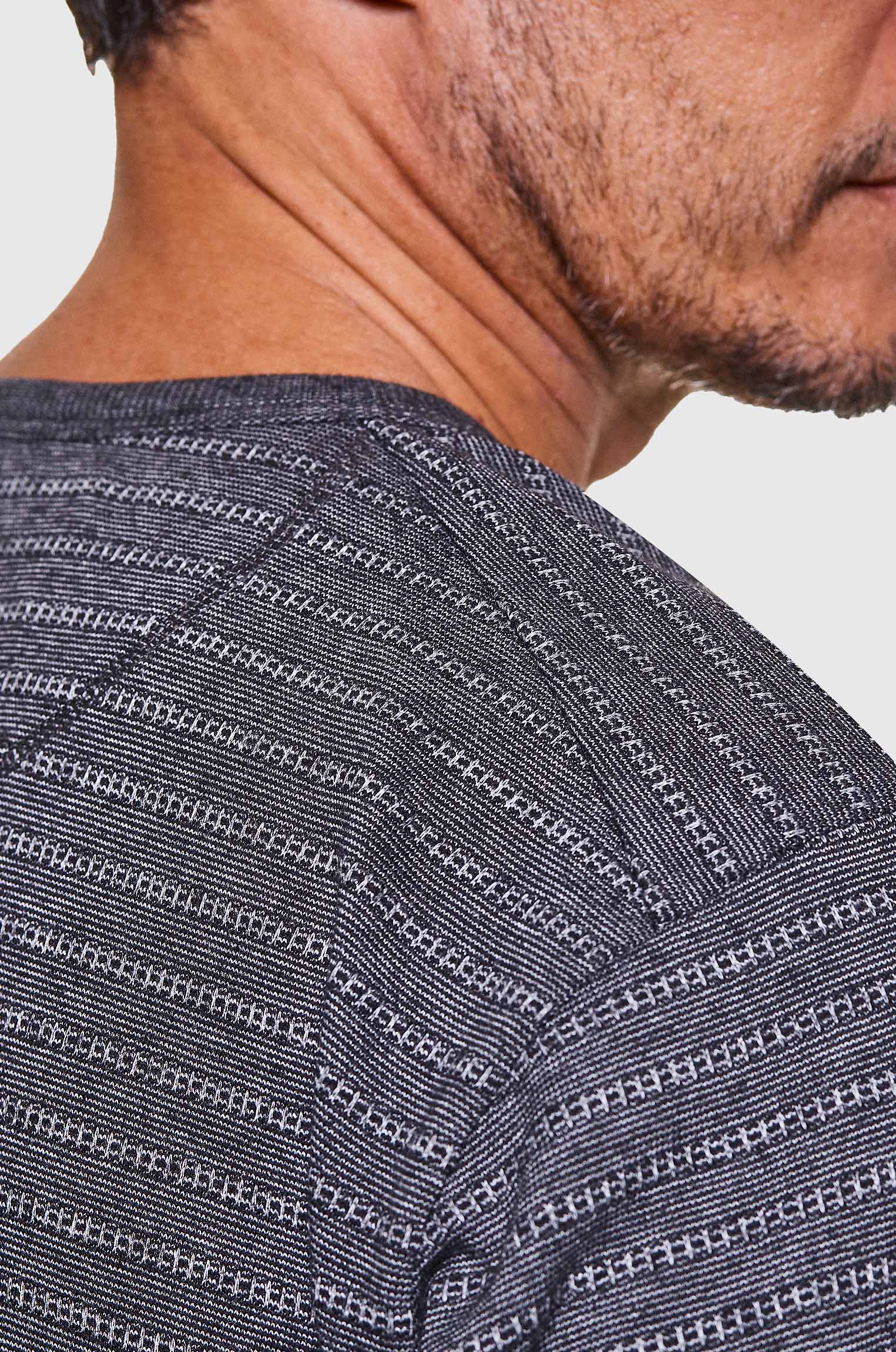 Manga Longa Henley Mesclada Point