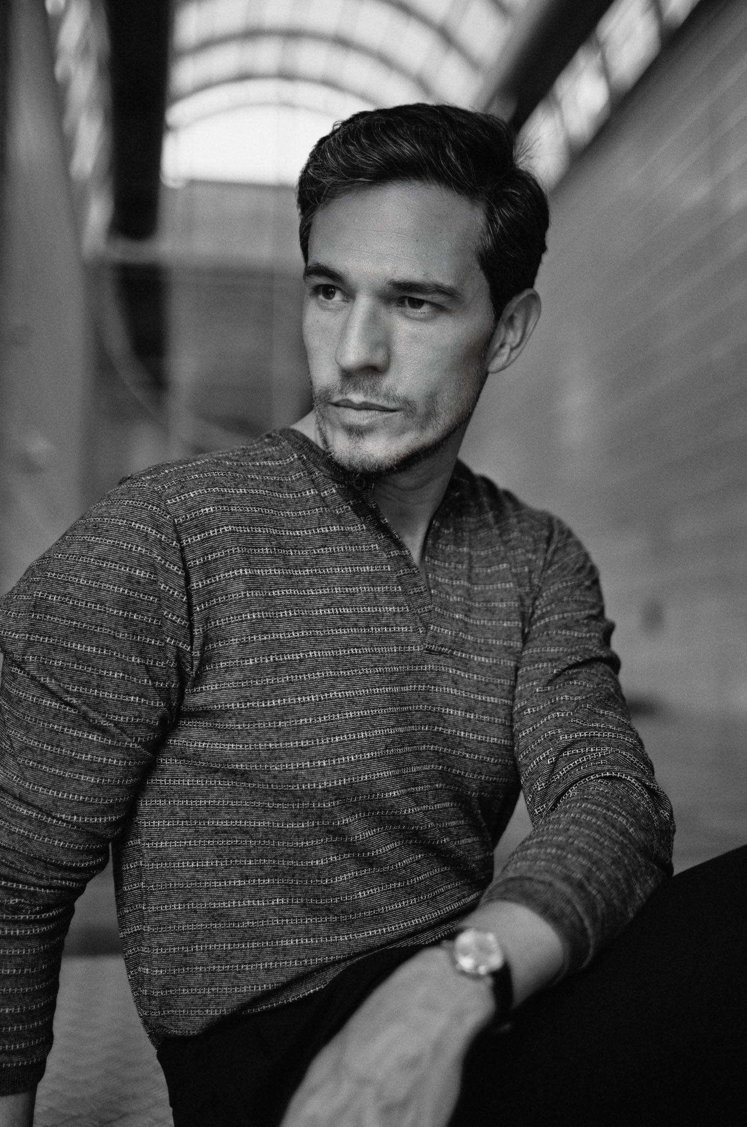 Manga Longa Henley Mesclada Point