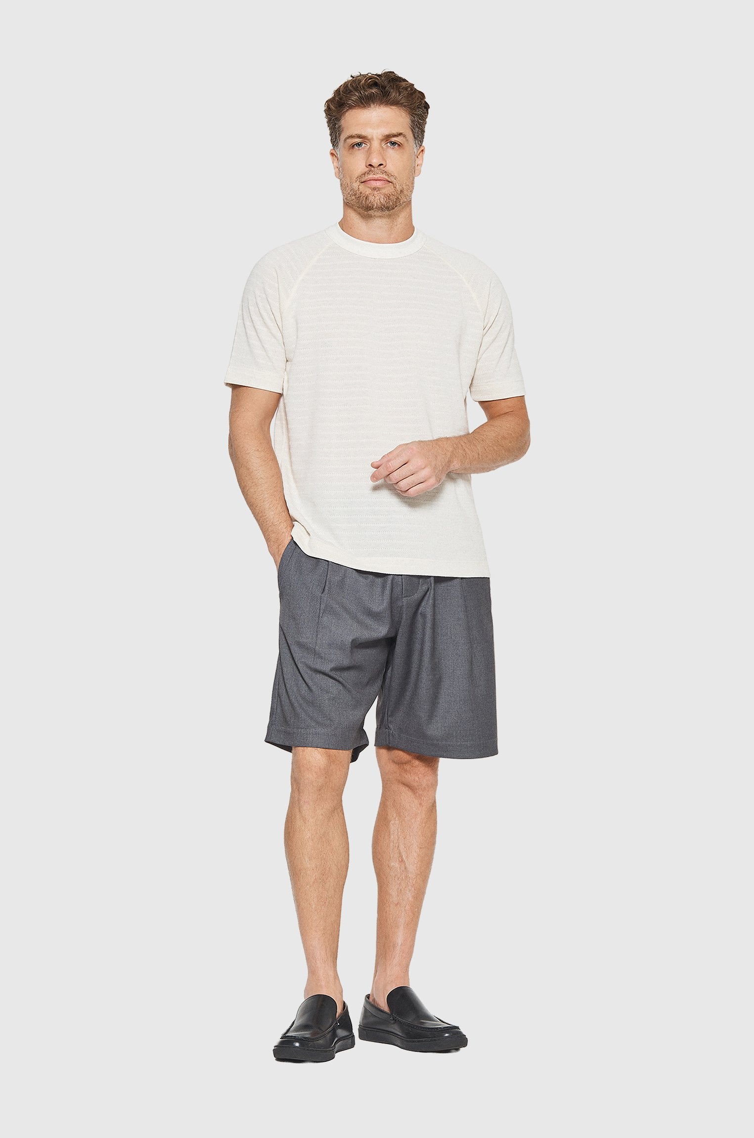 Camiseta Raglã Point Bege