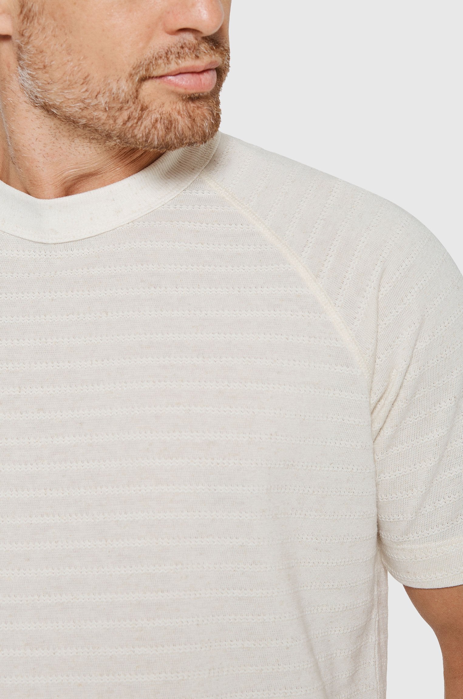 Camiseta Raglã Point Bege